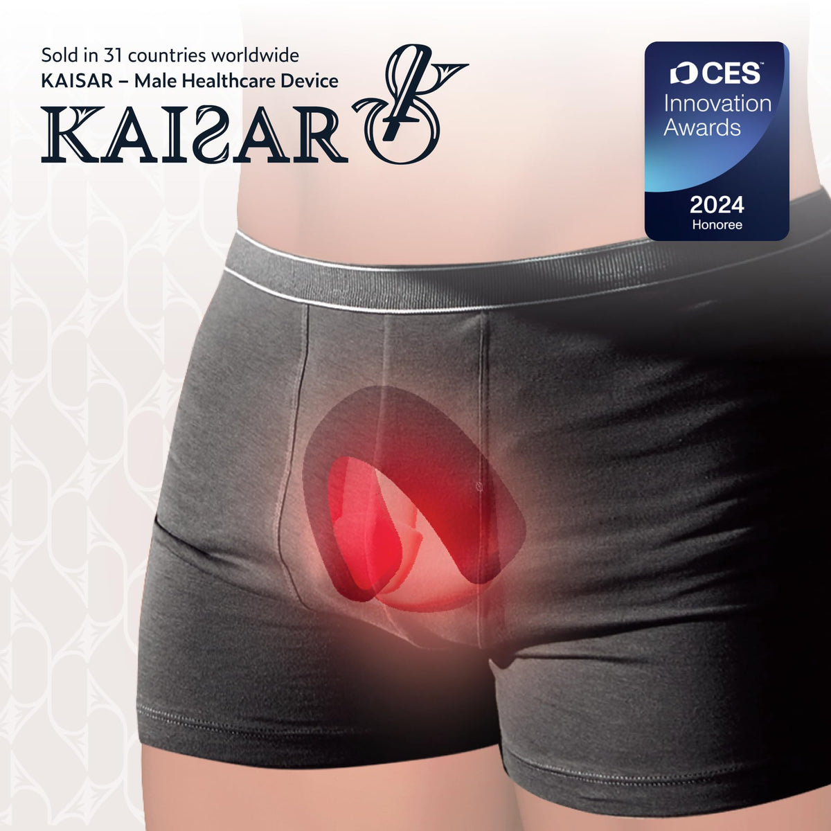 Portable Wireless Infrared Red Light Therapy Device for Male - KAISAR Official Imagery - 3