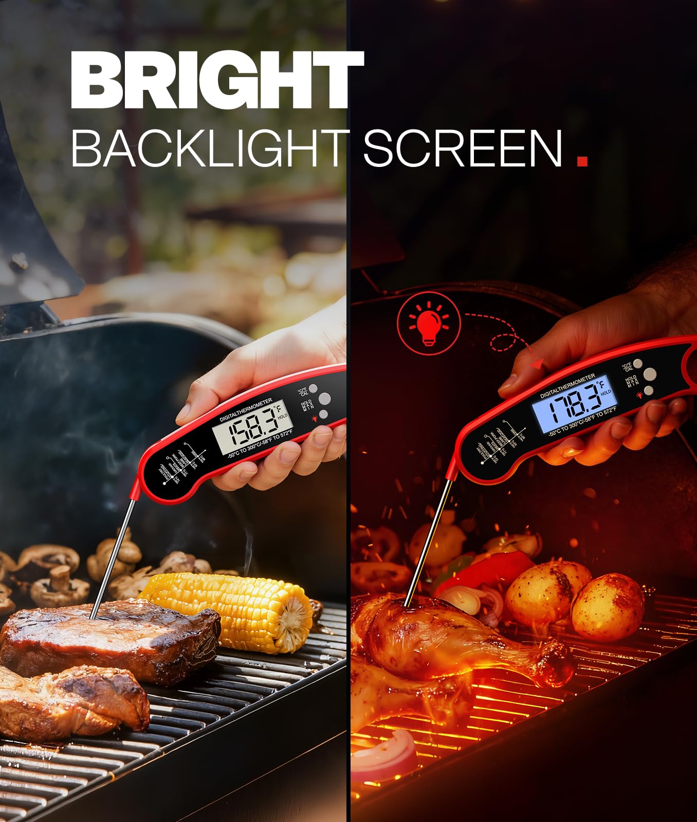 ONFIKY Instant Read Meat Thermometer Digital, 1-2 Sec, Food, Cook - ONFIKY Official Product View 5