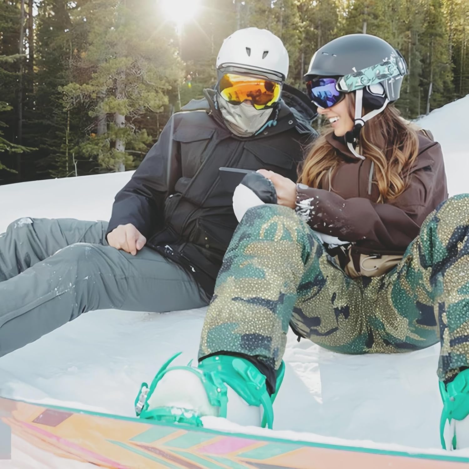 Camoter camo ski face mask with UV protection, suitable for men and women, ideal for hunting and fishing outdoor activities.