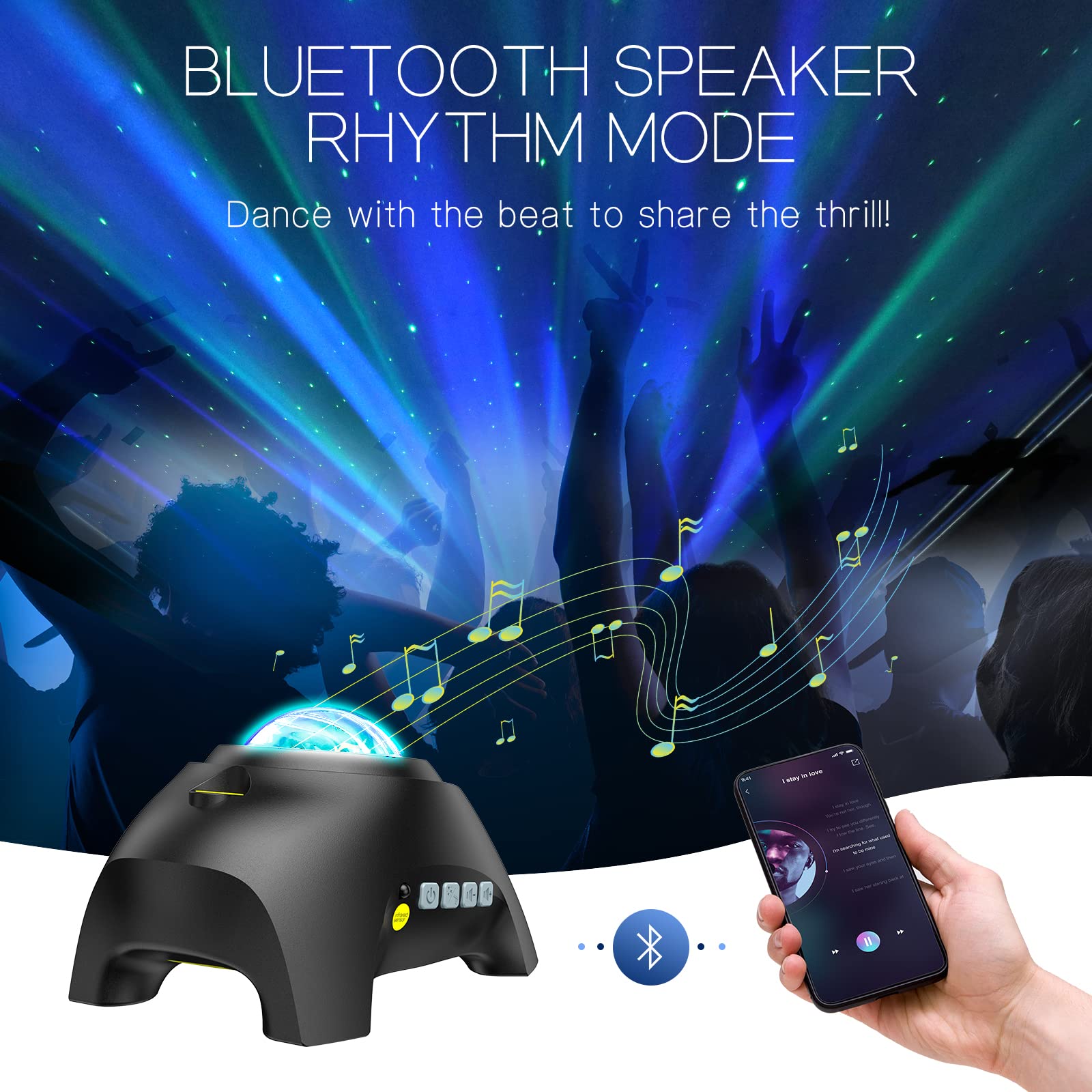HODANS Northern Galaxy Light Aurora Projector with 33 Light Effec - HODANS Official Product View 4