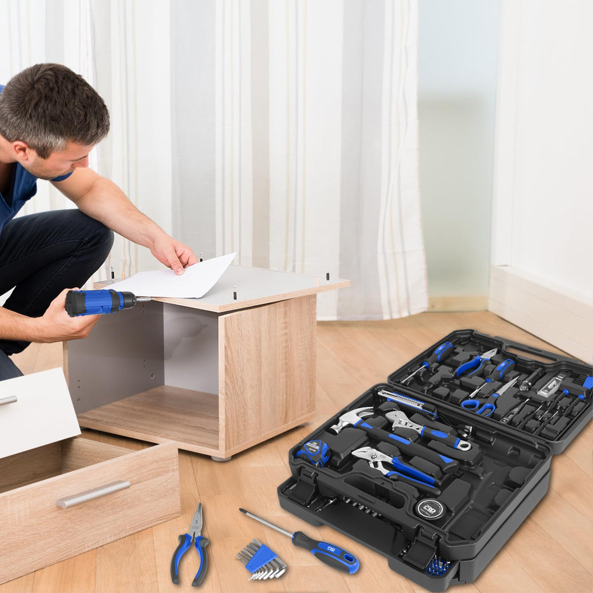 Prostormer 369 Piece Drill Tool Sets Combo Kit Blue - Prostormer Official Imagery - 3