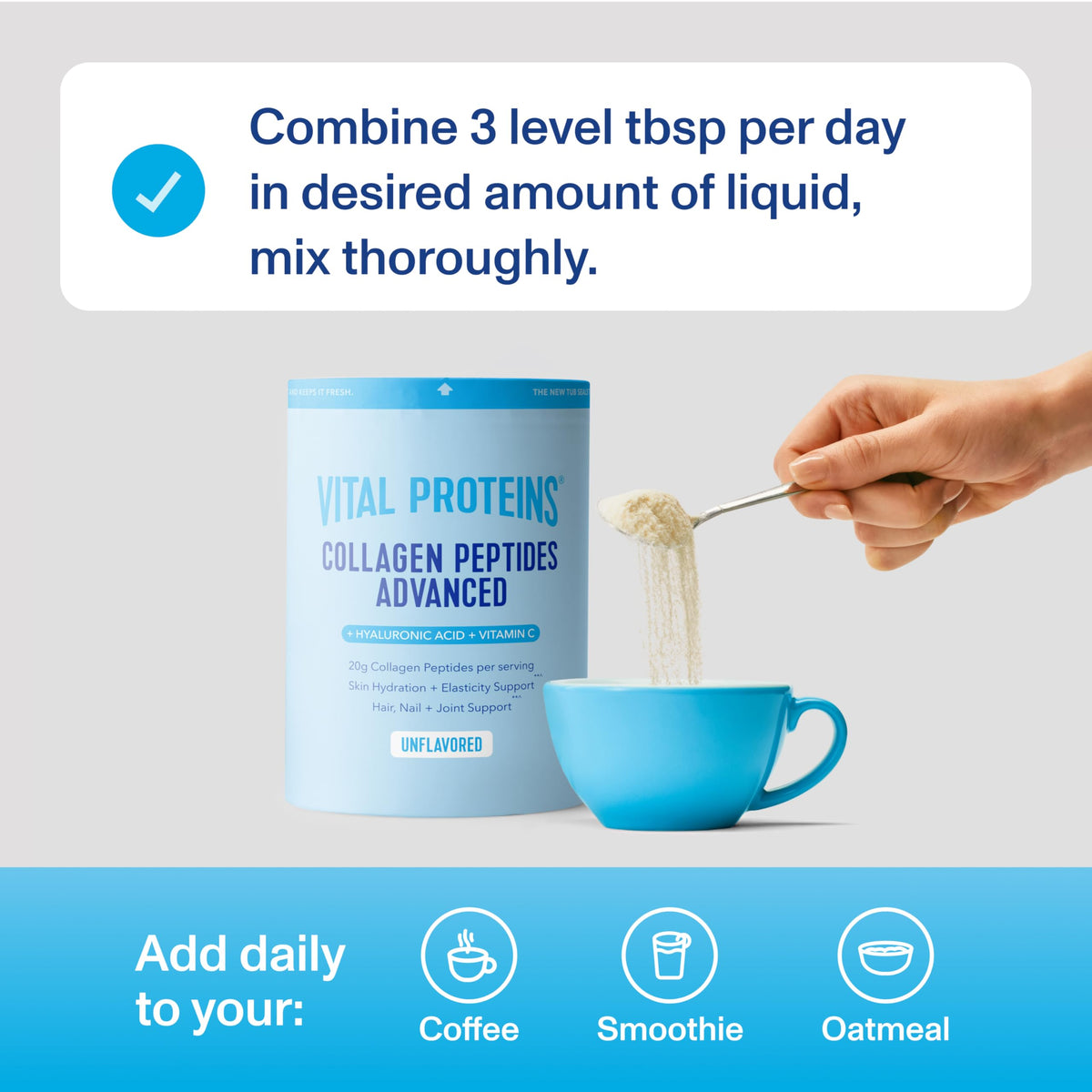 Vital Proteins Collagen Peptides Powder Advanced Unflavored - Vital Proteins Official Imagery - 6