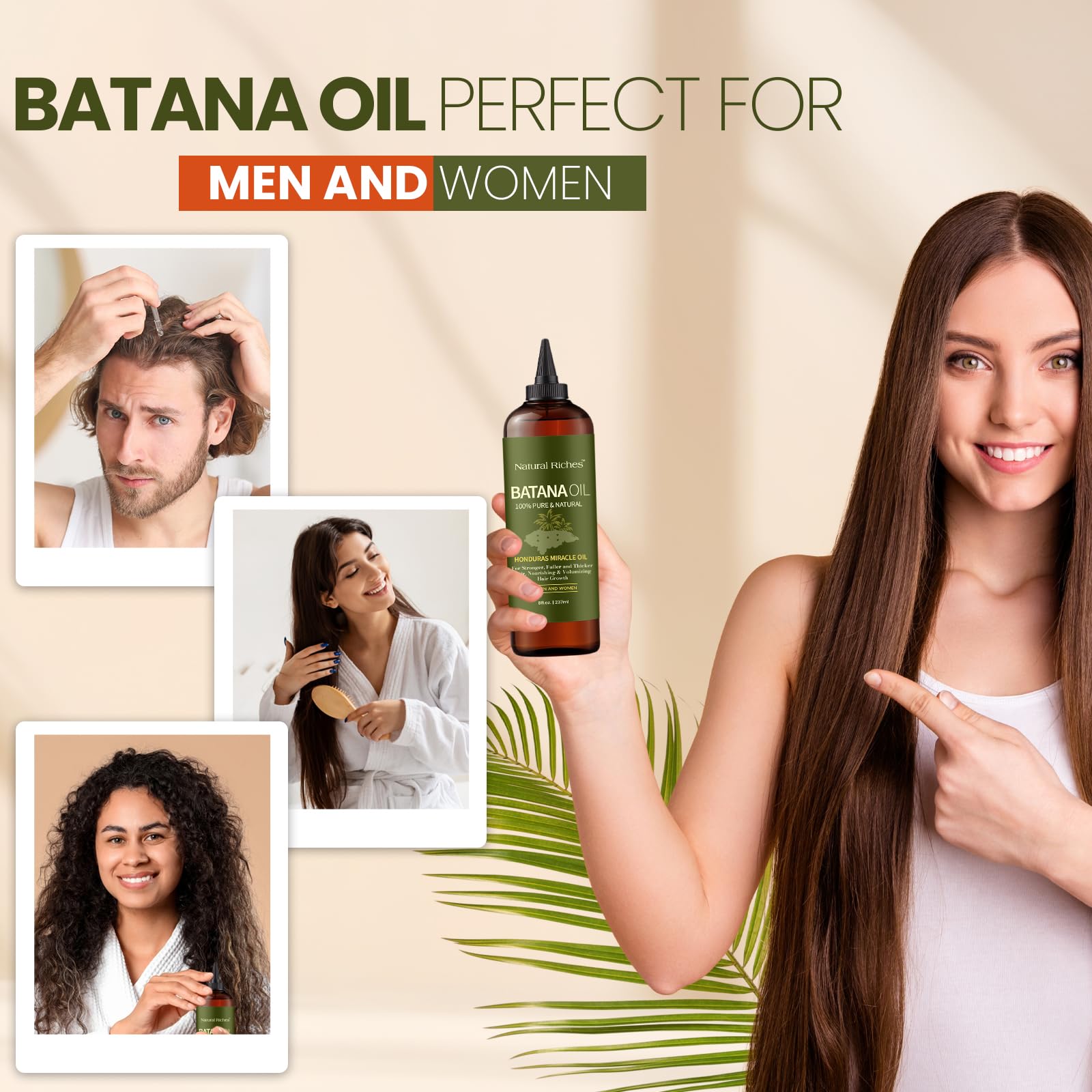 Natural Riches Batana Oil for Hair Growth 8 Fl Oz - Cold Pressed - Natural Riches Official Product View 6