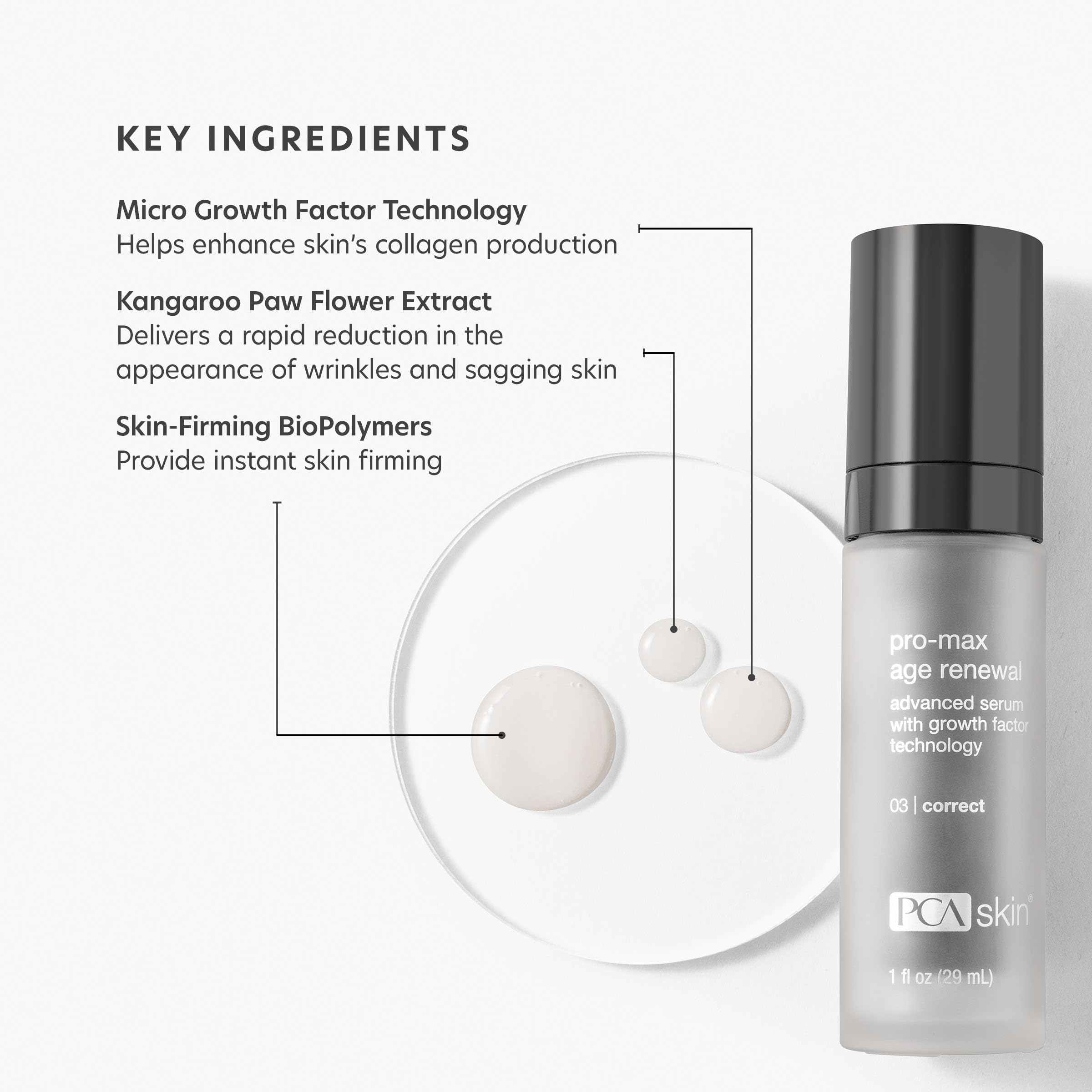 PCA SKIN Pro Max Age Renewal Firming Anti Aging Face Serum, 1 oz - PCA SKIN