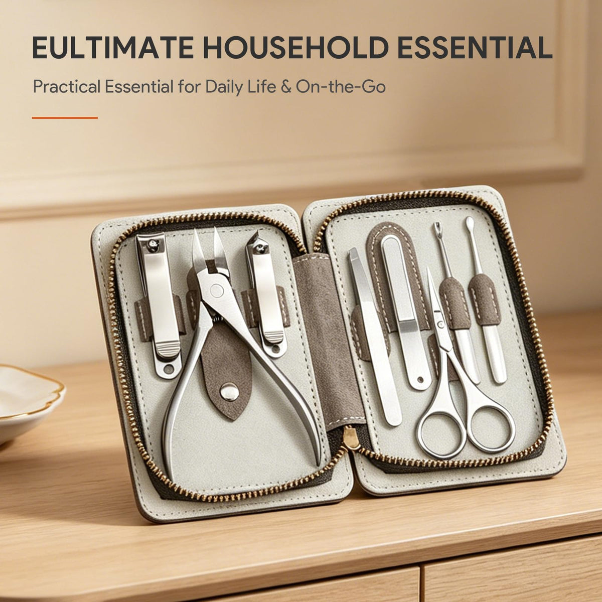 Manicure Kit for Women Mini Travel Nail Clippers Pedicure - COREDONLAN Official Imagery - 8