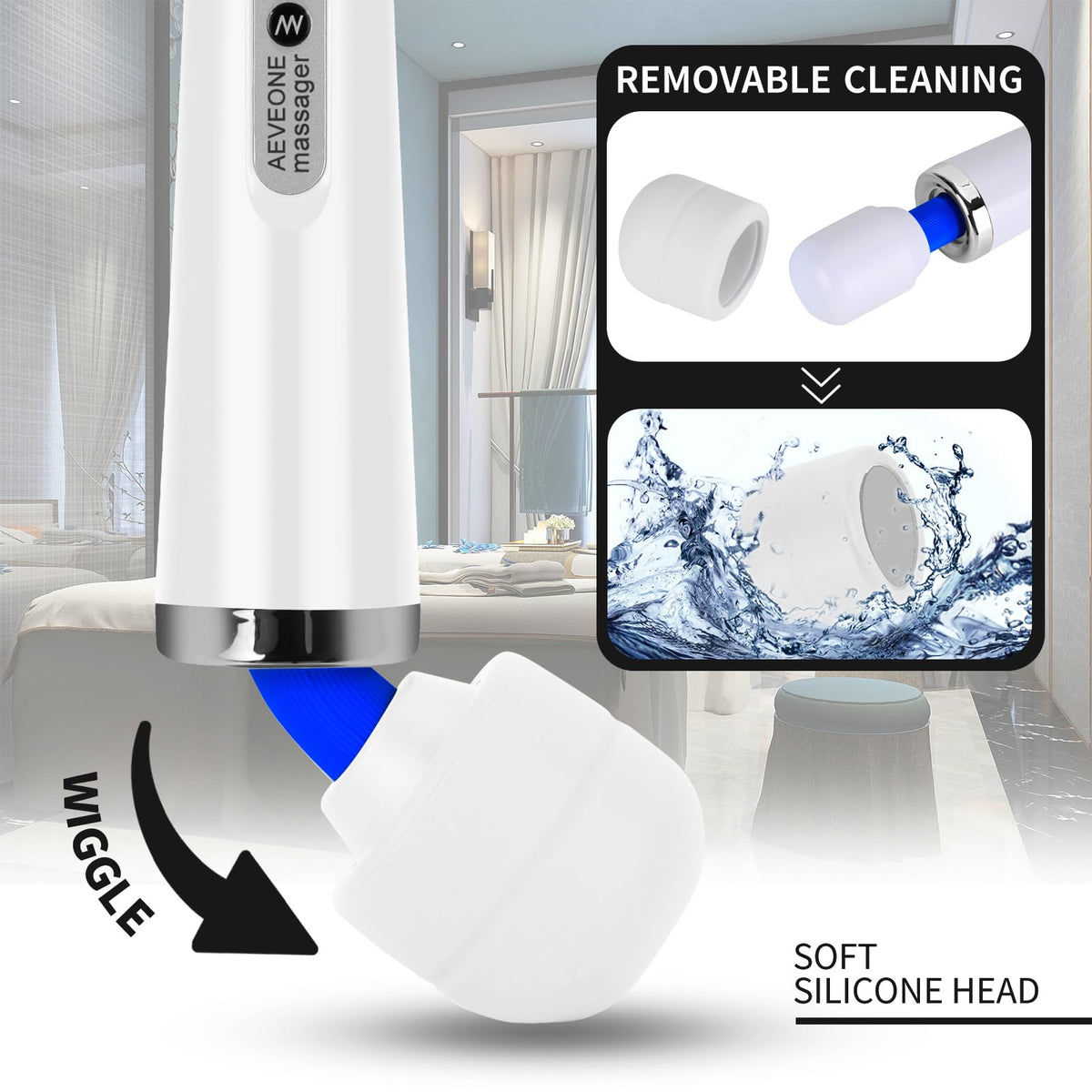 AEVEONE Wired Powerful Handheld Wand Massager Strong - AEVEONE Official Imagery - 7
