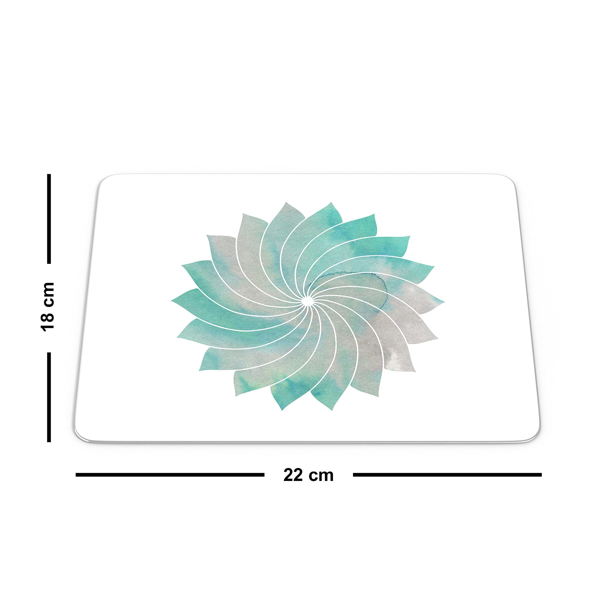 Bonamaison, Rectangle Pop Art Digital Printed Mouse Mat Non-Slip Backing for Office and Home Size: 22x18cm