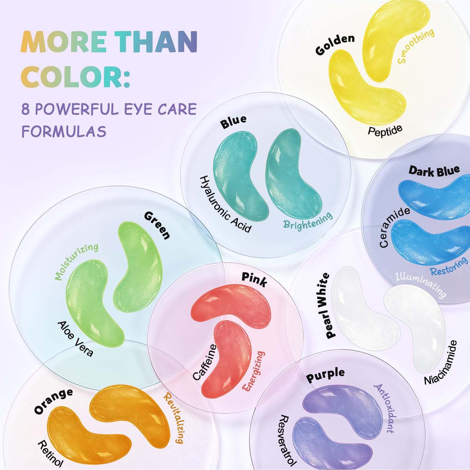 Maskiss Under Eye Patches Variety Pack (48 Pairs), Eye Masks for - Maskiss