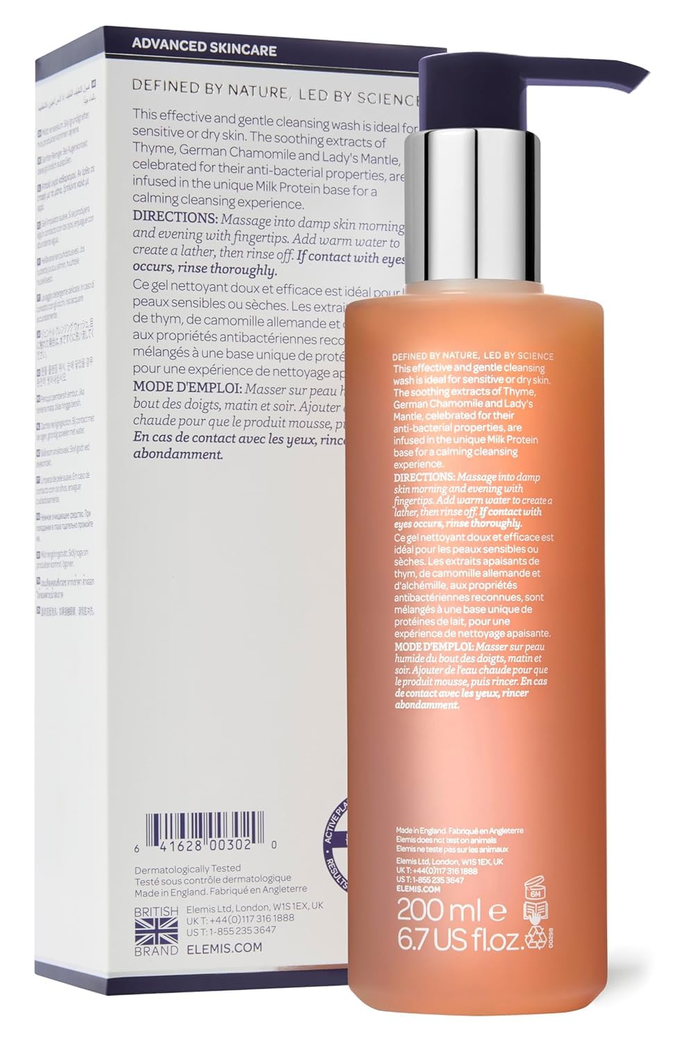 ELEMIS Sensitive Cleansing Wash with Thyme Chamomile 6 76 Fl - Premium Selection Official Imagery - 3