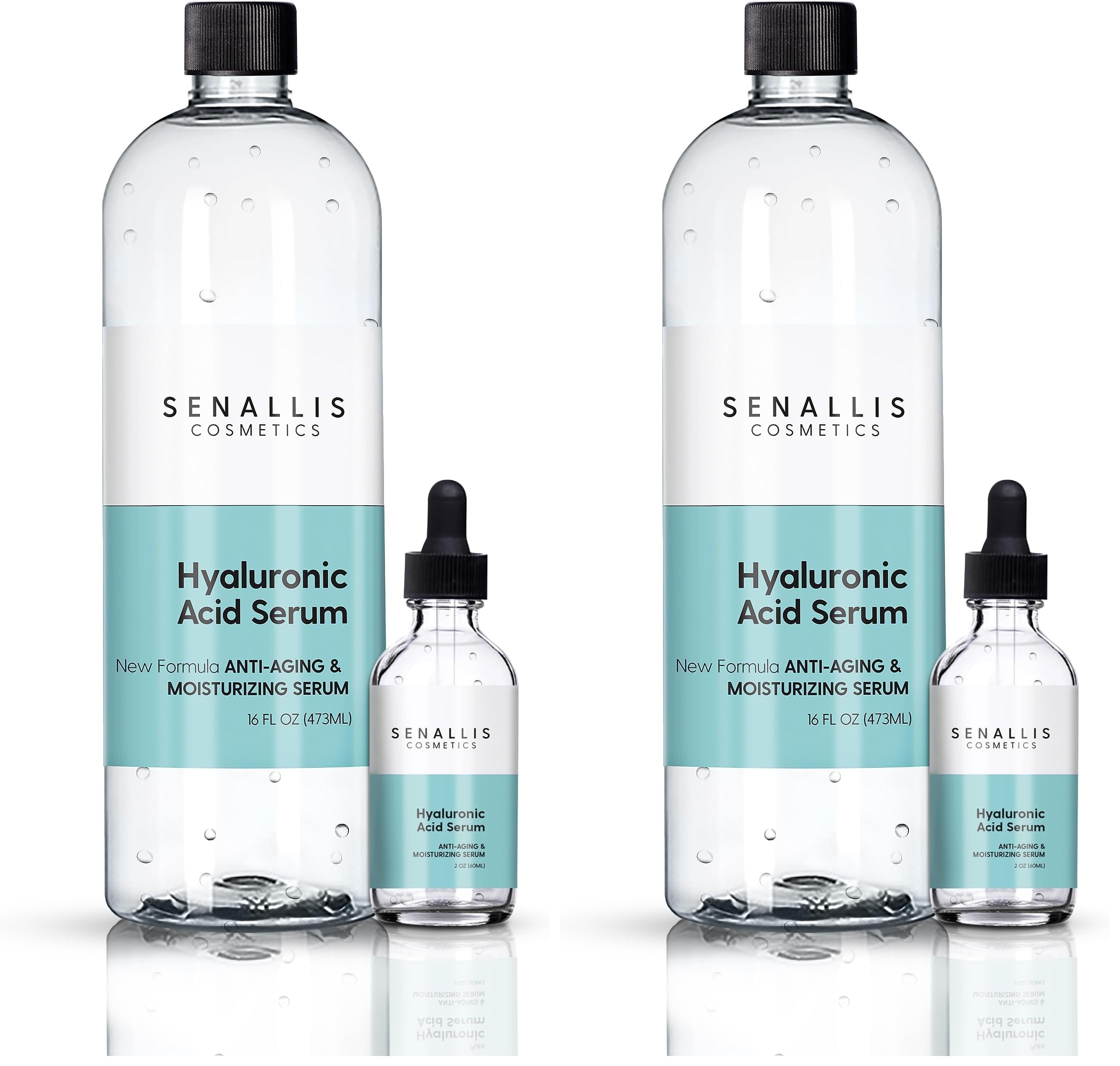 SenAllis Cosmetics Hyaluronic Acid Serum 8 fl oz And 2 fl oz, Made From Pure - SenAllis Cosmetics Official Product View 10