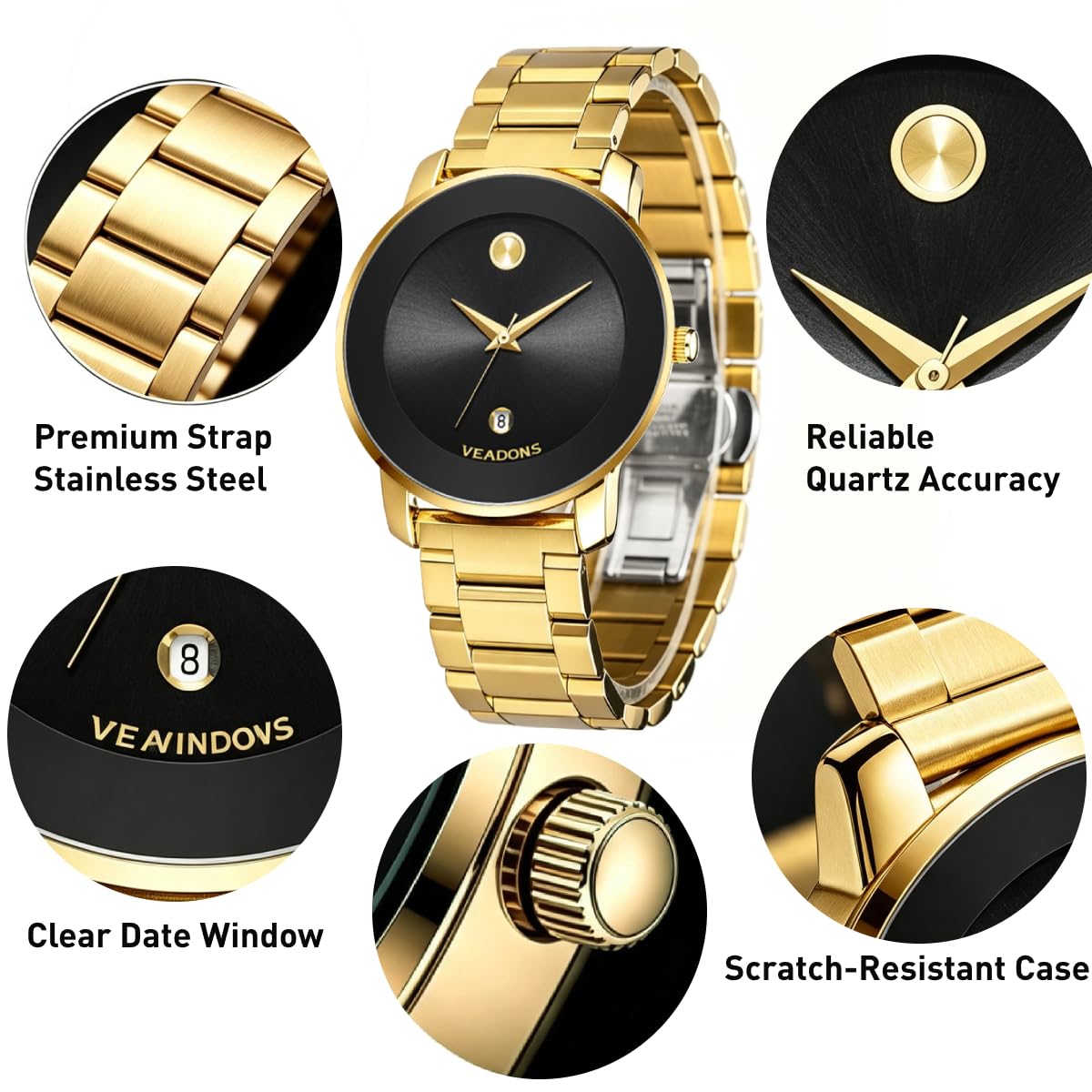 Unisex Watches Business Quartz Watches for Men and Women - BOGEVNOR Official Imagery - 3