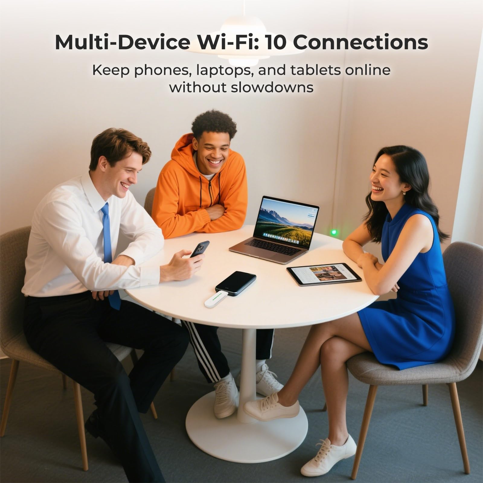 EIOTCLUB 4G LTE USB WiFi 6 dongle for mobile hotspot, high-speed network interface controller adapter for US, Canada, Mexico, Latin America