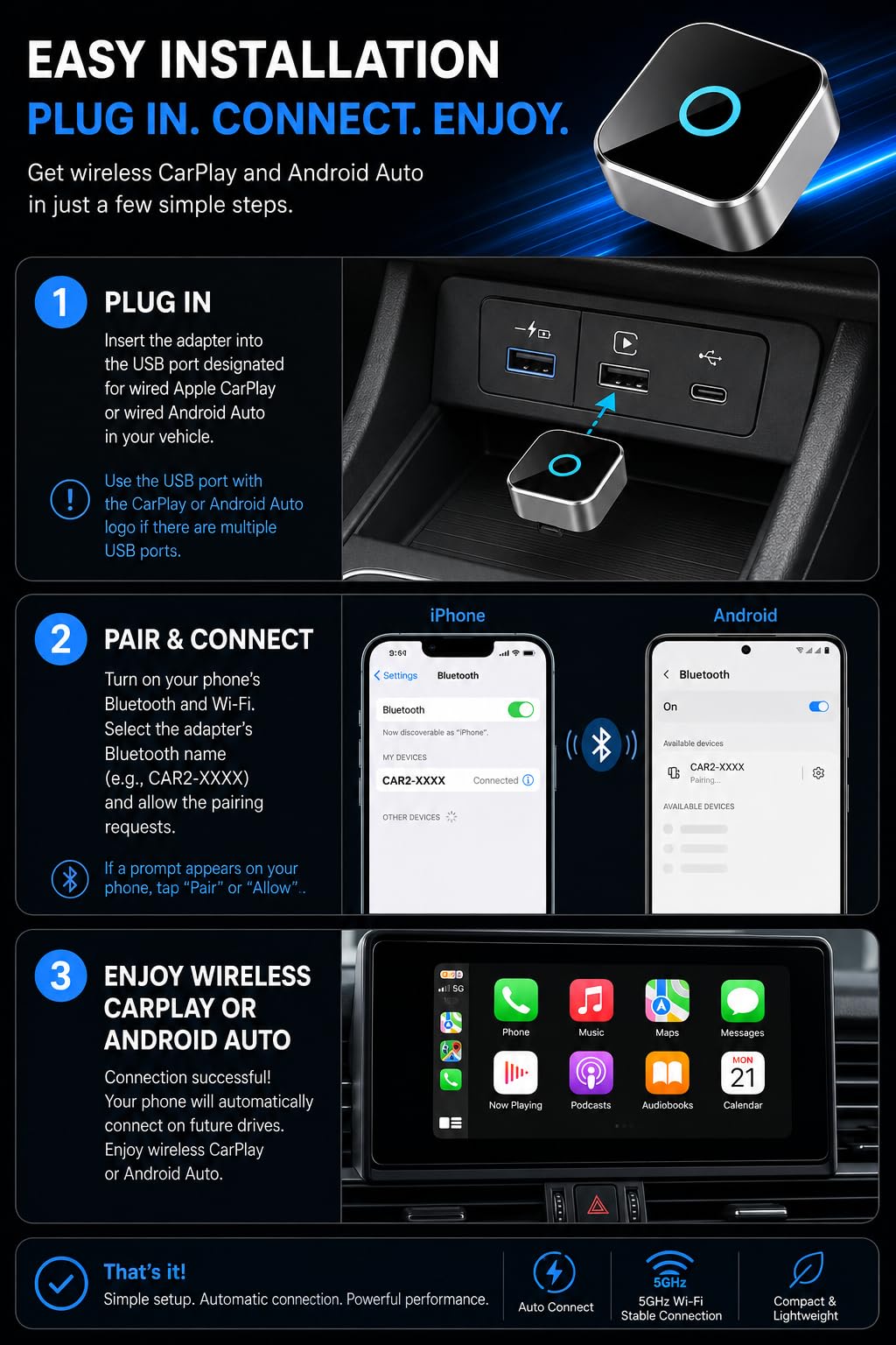 Wireless CarPlay Adapter - Headley Mobile Official Imagery - 6