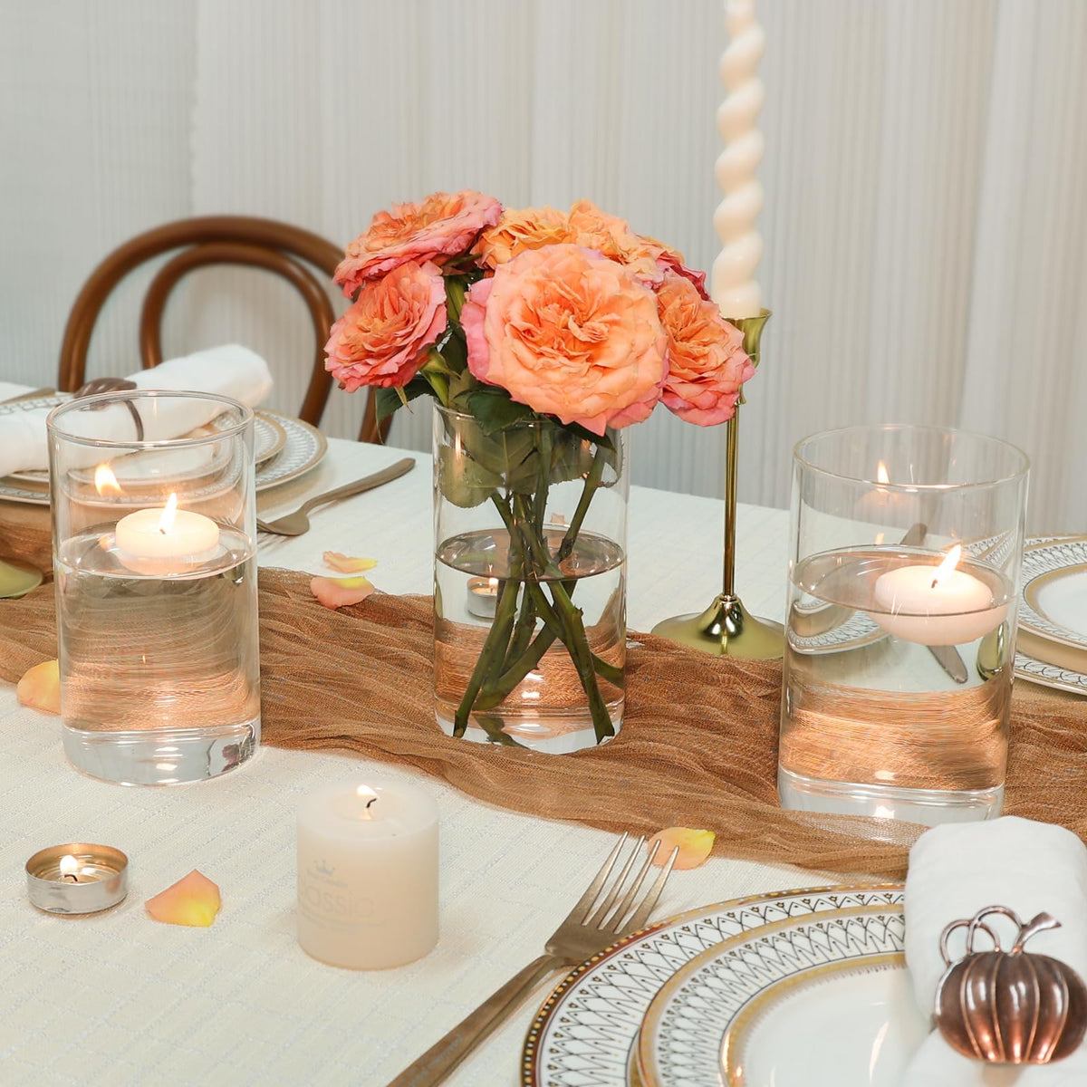 6Pcs Glass Cylinder Vases Clear Flower Vase Bulk for - SUPMIND Official Imagery - 3