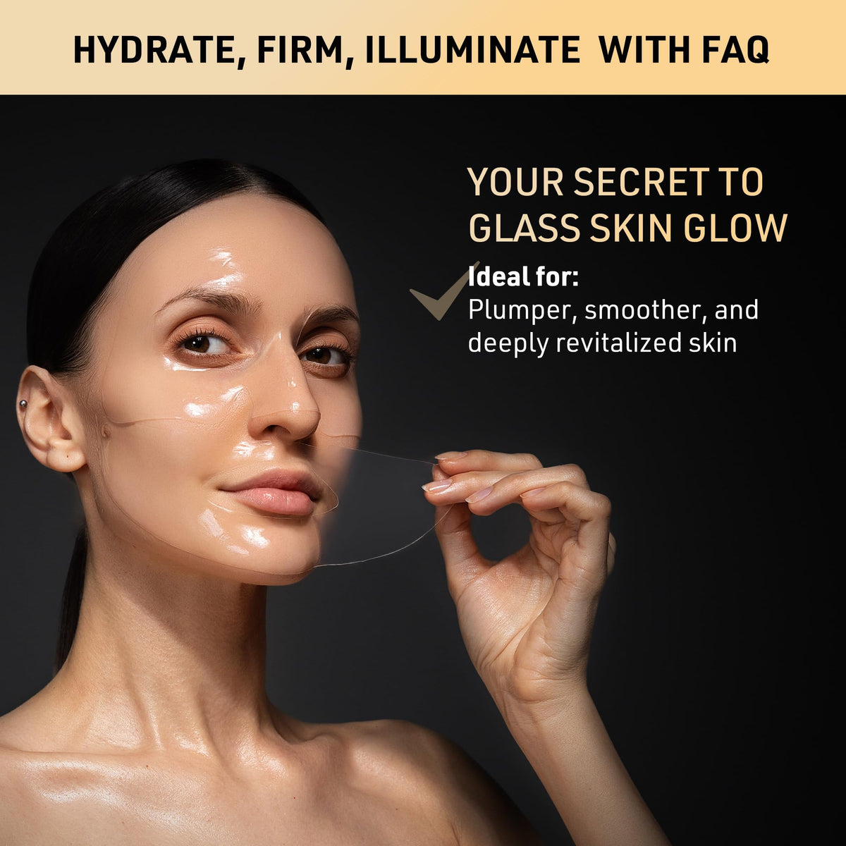 FAQ 202 LED Face Mask Glass Skin Hydrogel Mask Bundle 5pcs - FAQ Official Imagery - 3