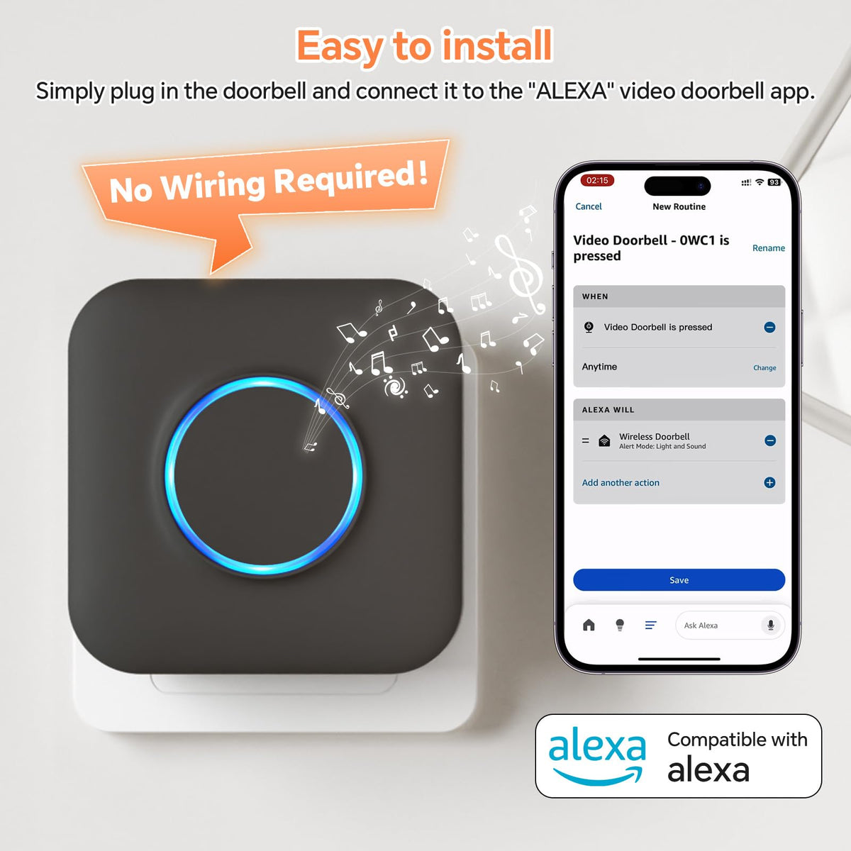 WIFI Wireless Doorbell Chime for Google Nest Video Doorbell - BITIWEND Official Imagery - 5