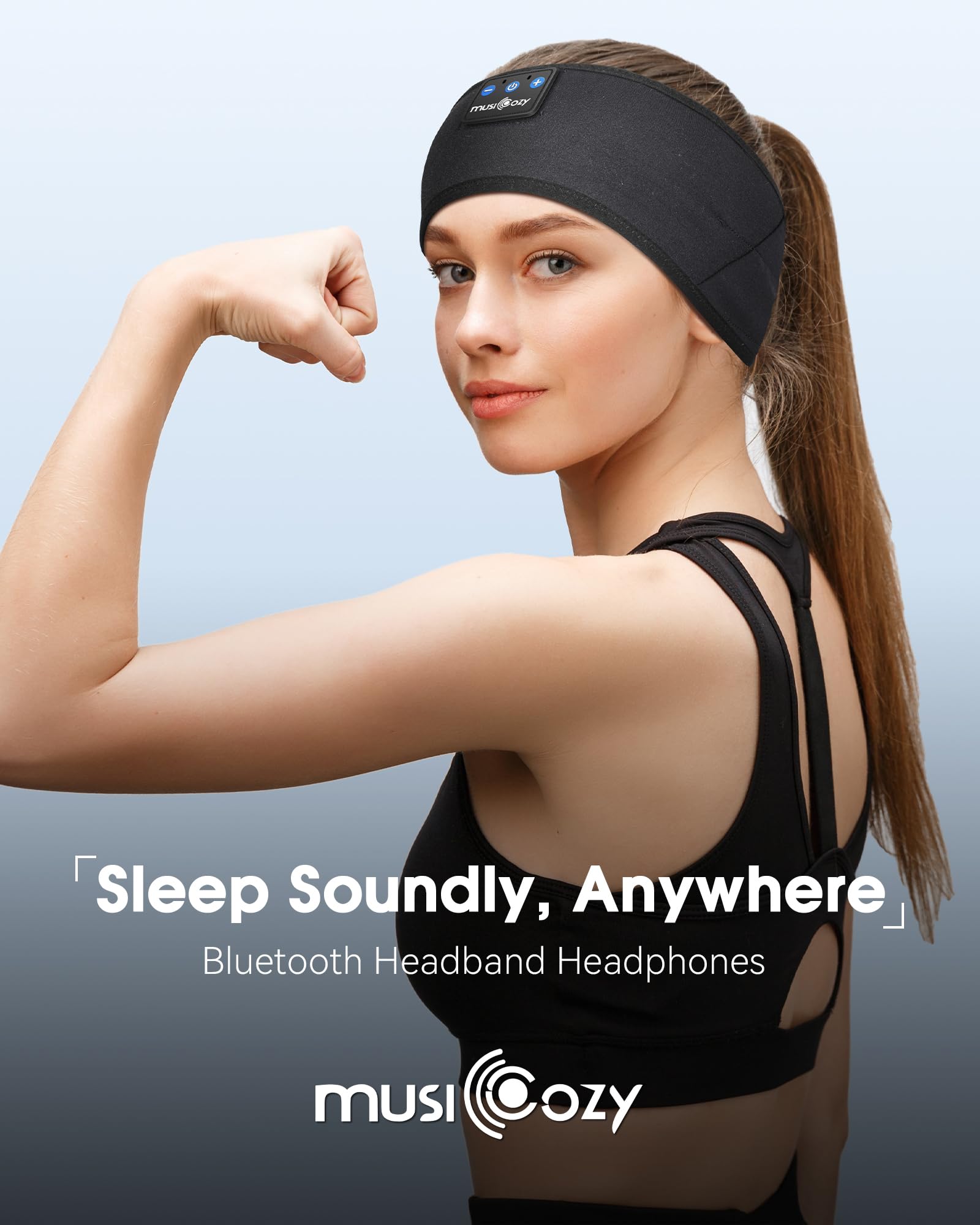 MUSICOZY Sleep Headphones Bluetooth Headband Headphones for Side Sleepers - MUSICOZY Official Product View 3