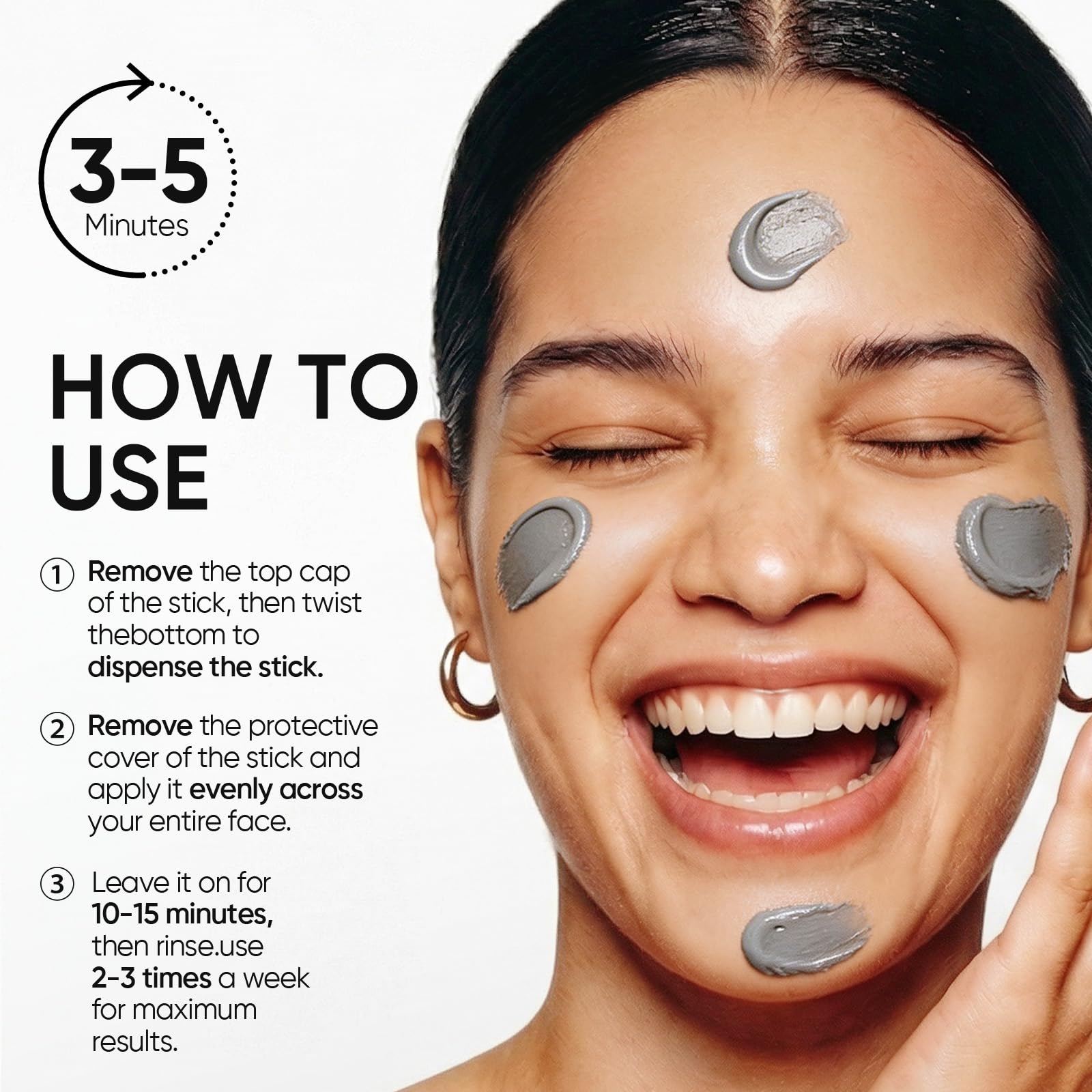 SKINTIFIC Deep Pore Cleansing Blackhead Remover Face Mask Stick, - SKINTIFIC