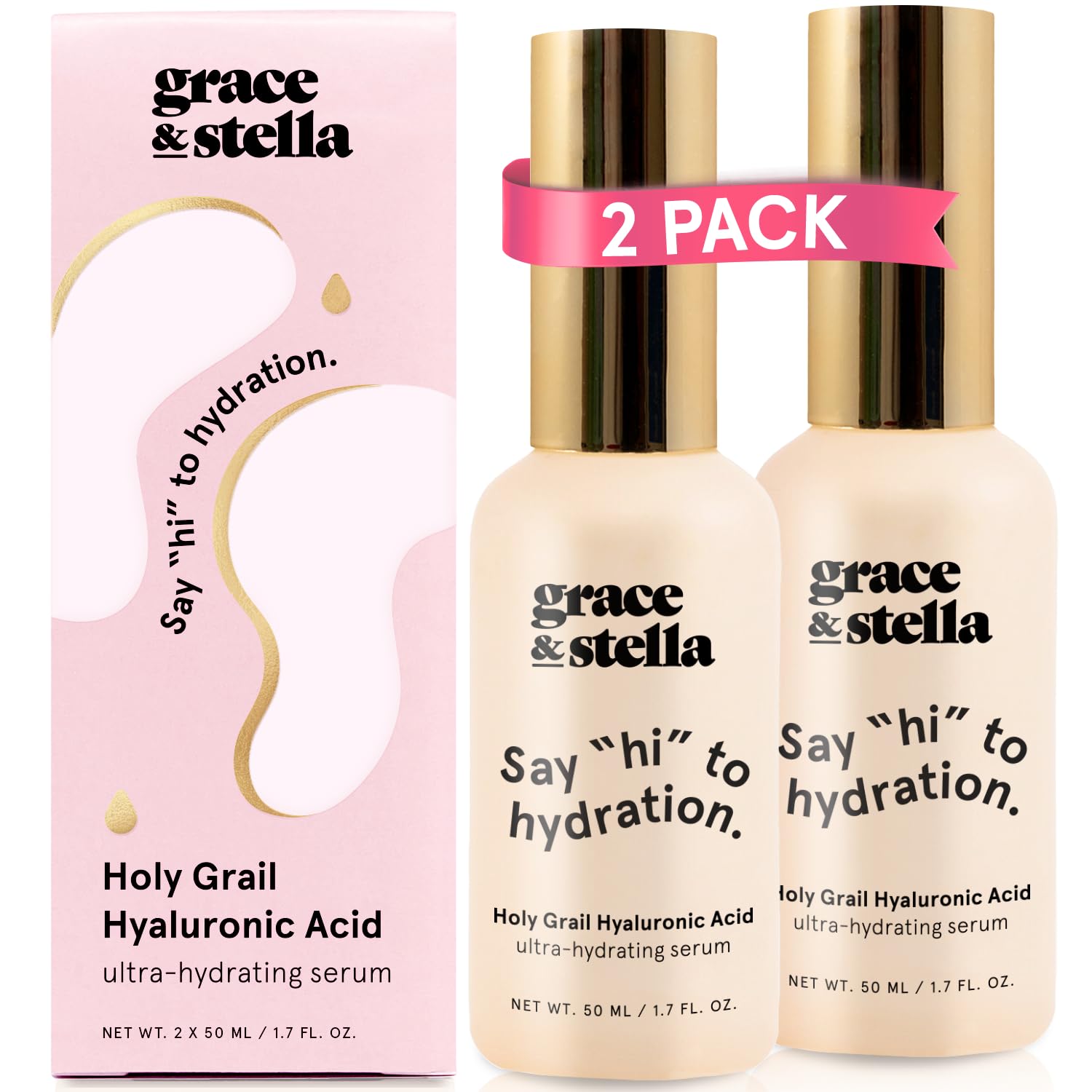 grace &amp; stella Award Winning Hyaluronic Acid Serum (50ml/1.7 - grace &amp; stella