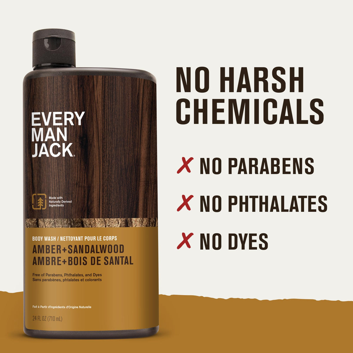 Every Man Jack Amber Sandalwood Hydrating Mens Body Wash for - Every Man Jack Official Imagery - 7