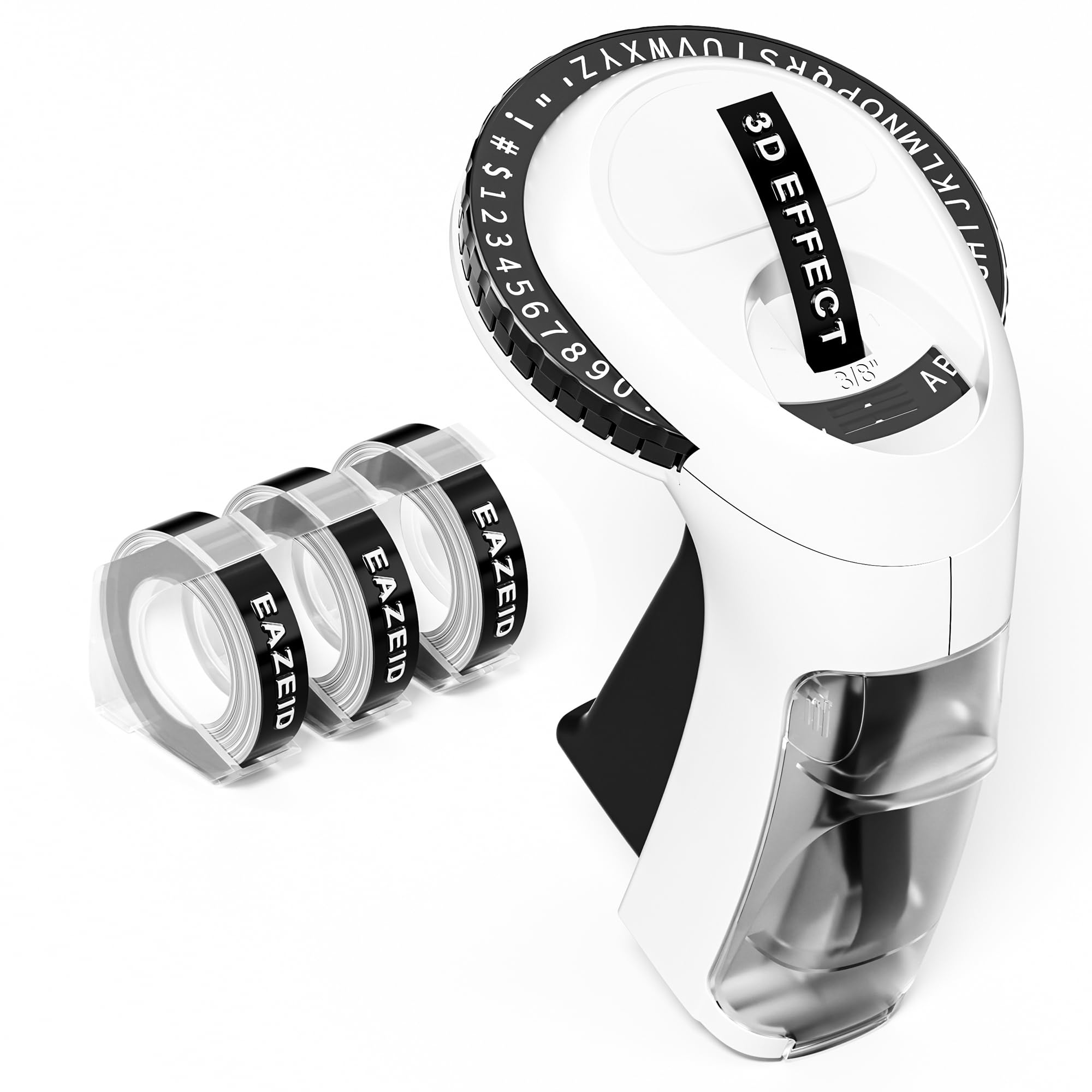 EazeID Label Maker Embossing, Embossed Vintage Label Maker with 3 - EazeID Official Product View 1