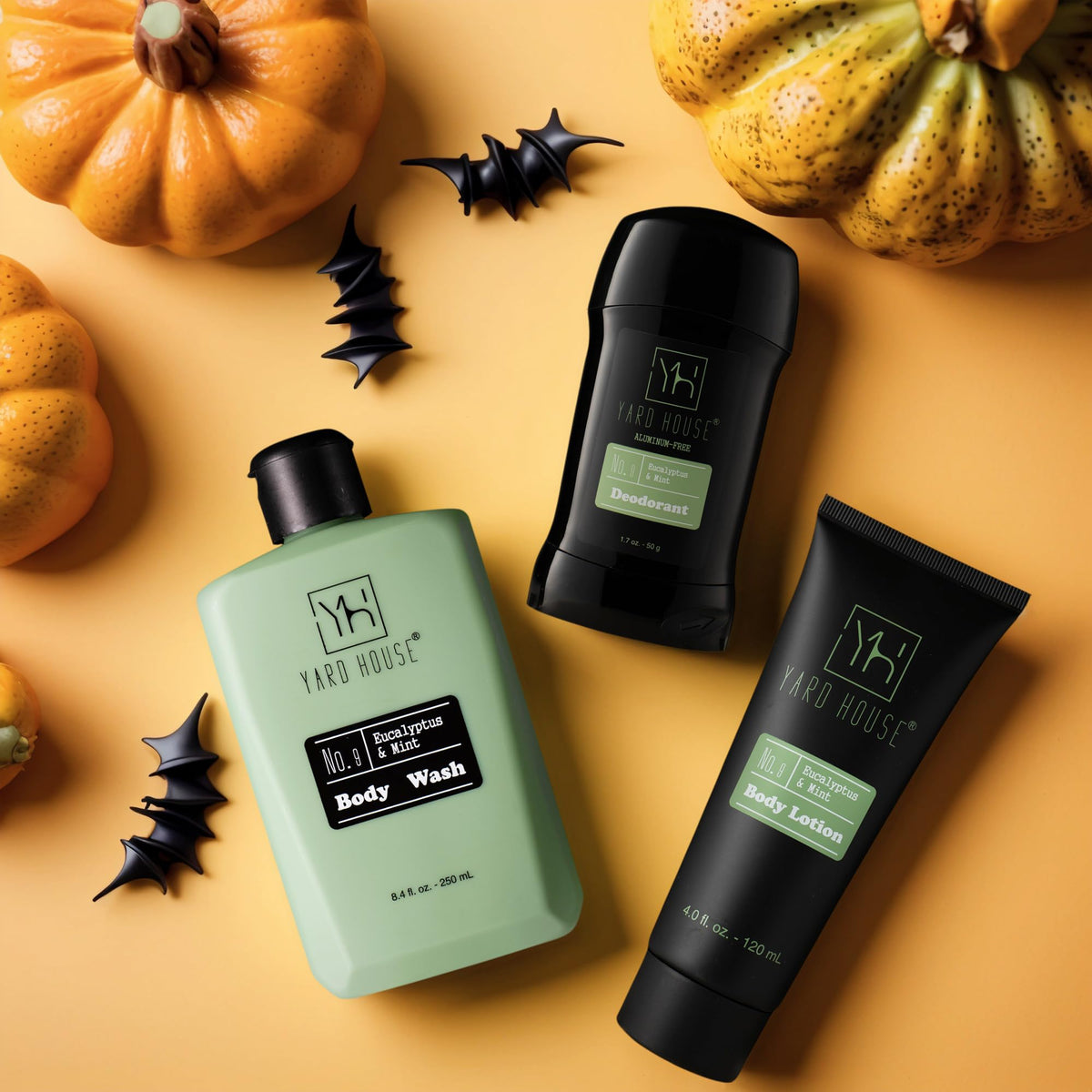 Mens Skincare Gift Set Eucalyptus Mint Body Wash Lotion - Yard House Official Imagery - 3