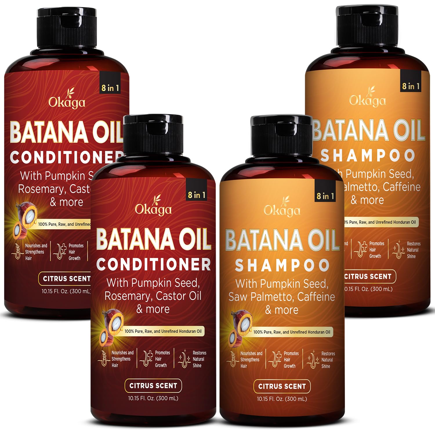 Okaga Batana Oil Shampoo & Conditioner Bundle, Citrus Shower Set, 10 - Okaga Official Product View 10