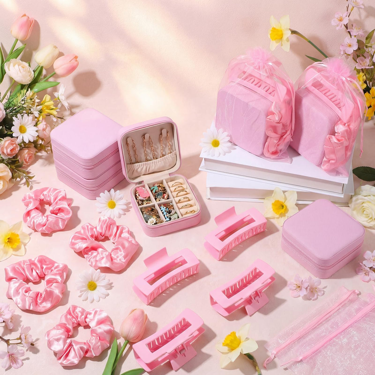 24 Pcs Girls Spa Sleepover Party Favor Gift Kit Pink PU - Cunno Official Imagery - 3
