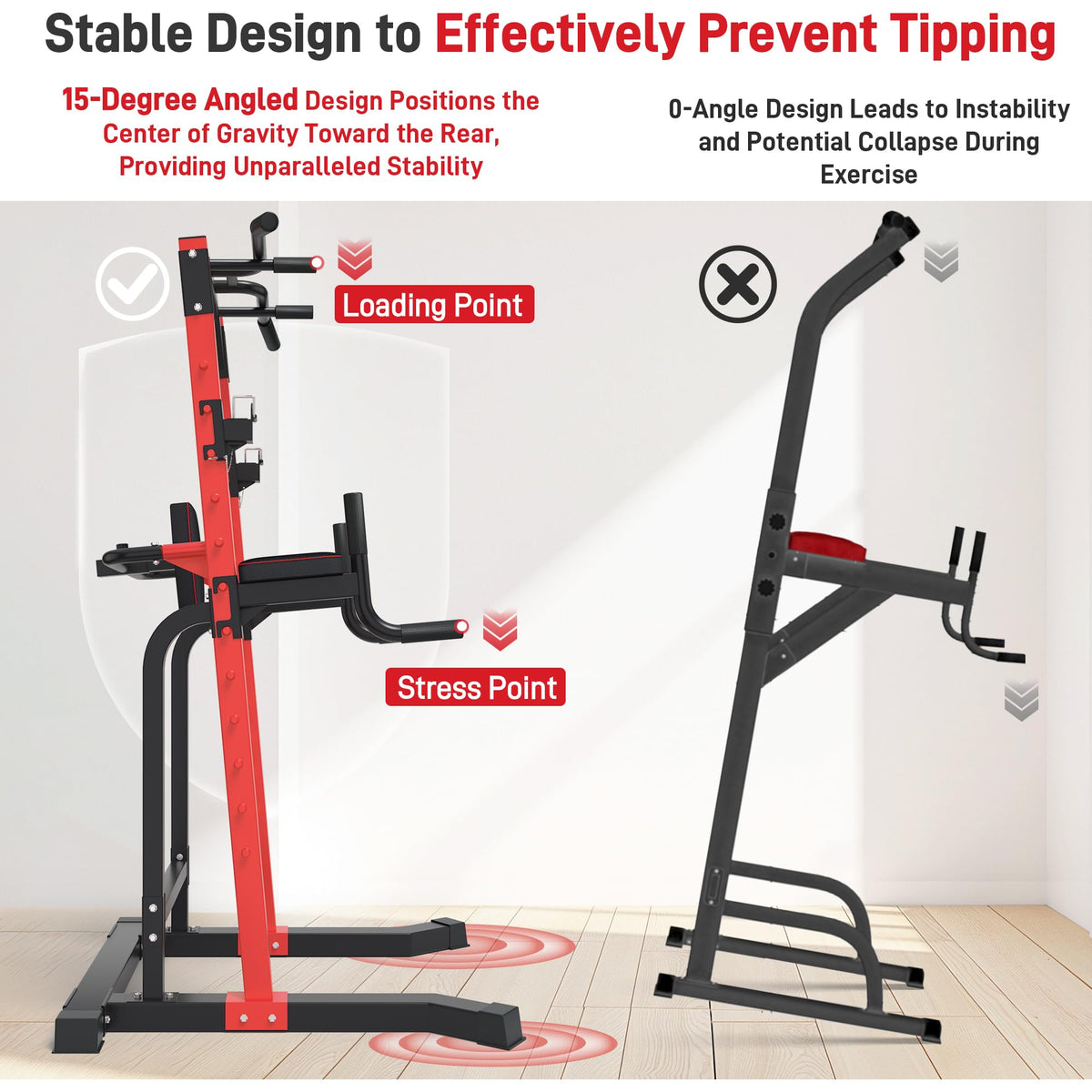 Outdoor Basic Power Tower Pull Up Bar and Dip Station for - outdoor basic Official Imagery - 5