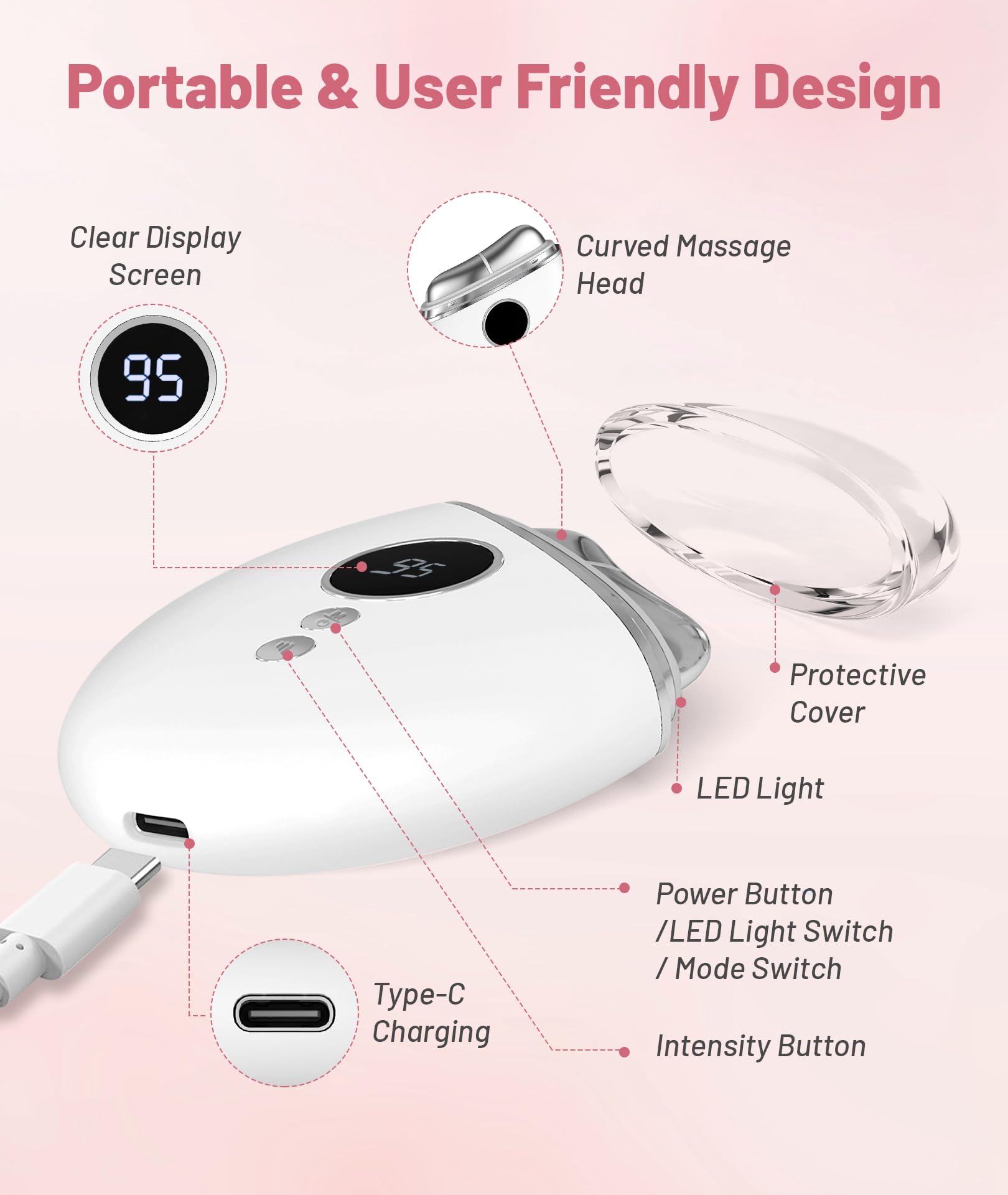 4 in 1 Red Light Therapy for Face and Neck Gua Sha Facial - Jobazok Official Imagery - 8