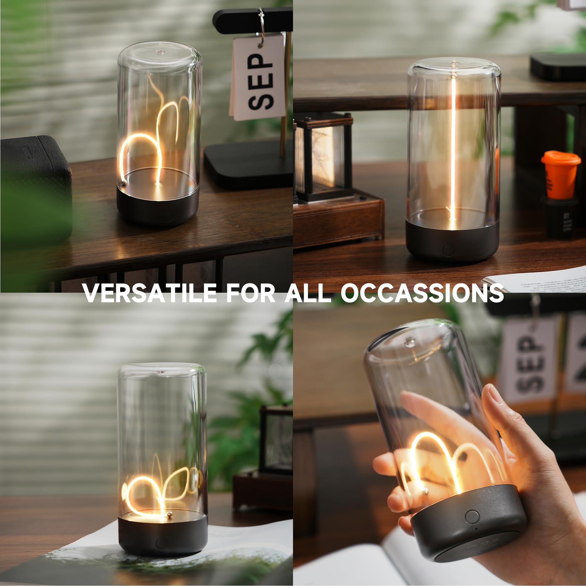 AUGE LIGHT Mini Minimalist Table Lamp, Cordless Lamp, Rechargeable Lam - View 8