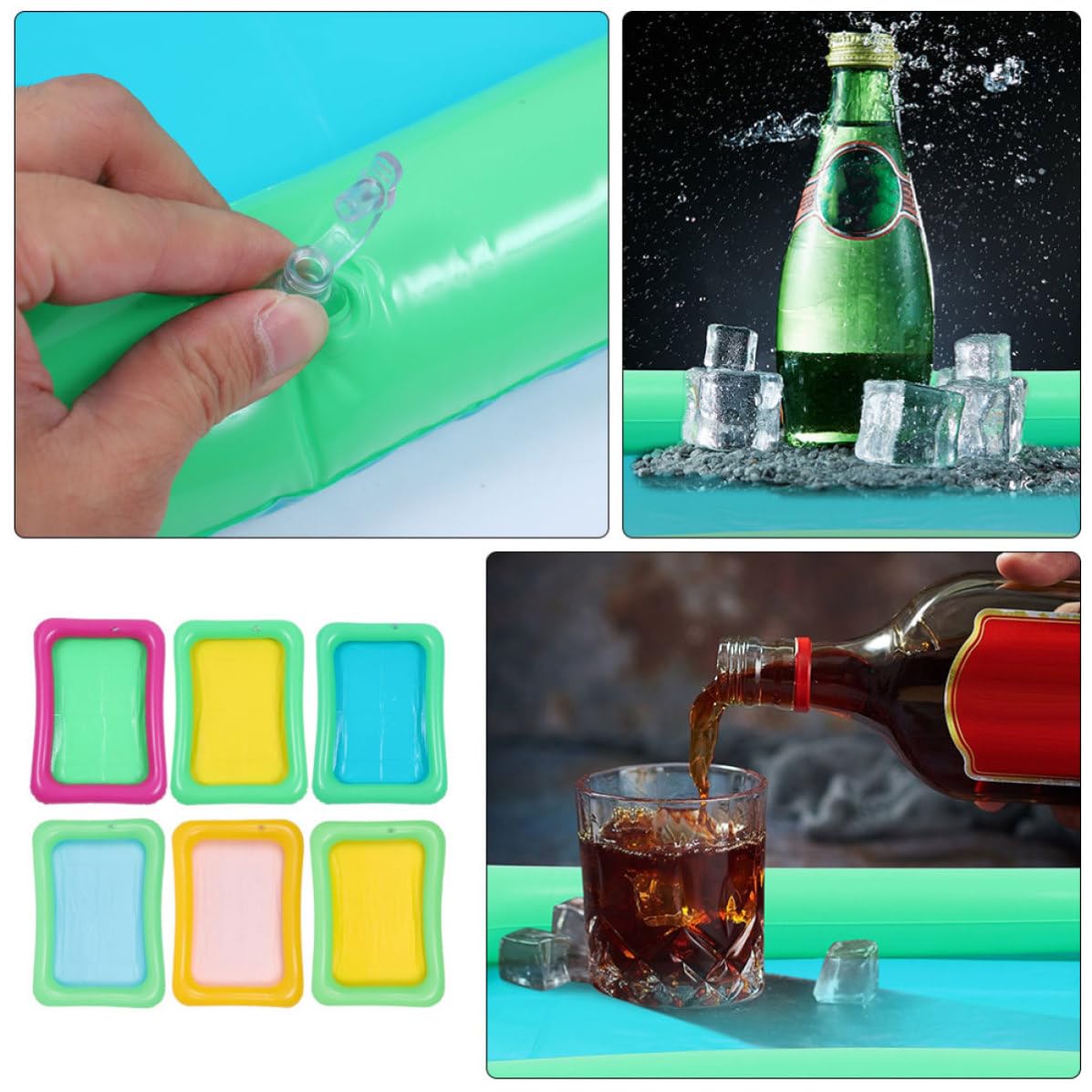 6 Piece Inflatable Buffet Cooler Serving Tray Set for - HOLIDYOYO Official Imagery - 5