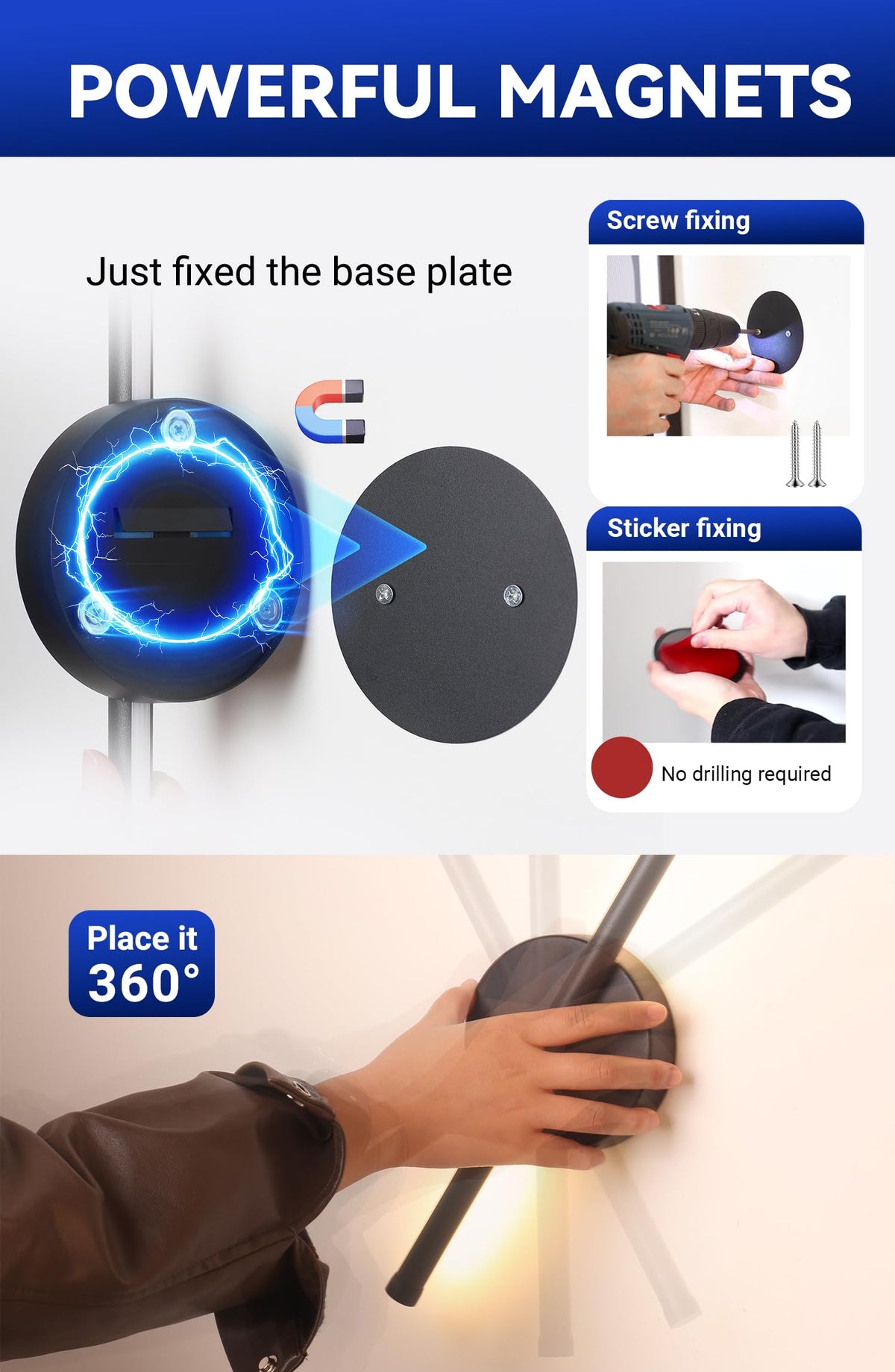 Battery Operated Wall Sconces Set of Two Rechargeable - WAMBLZ Official Imagery - 5