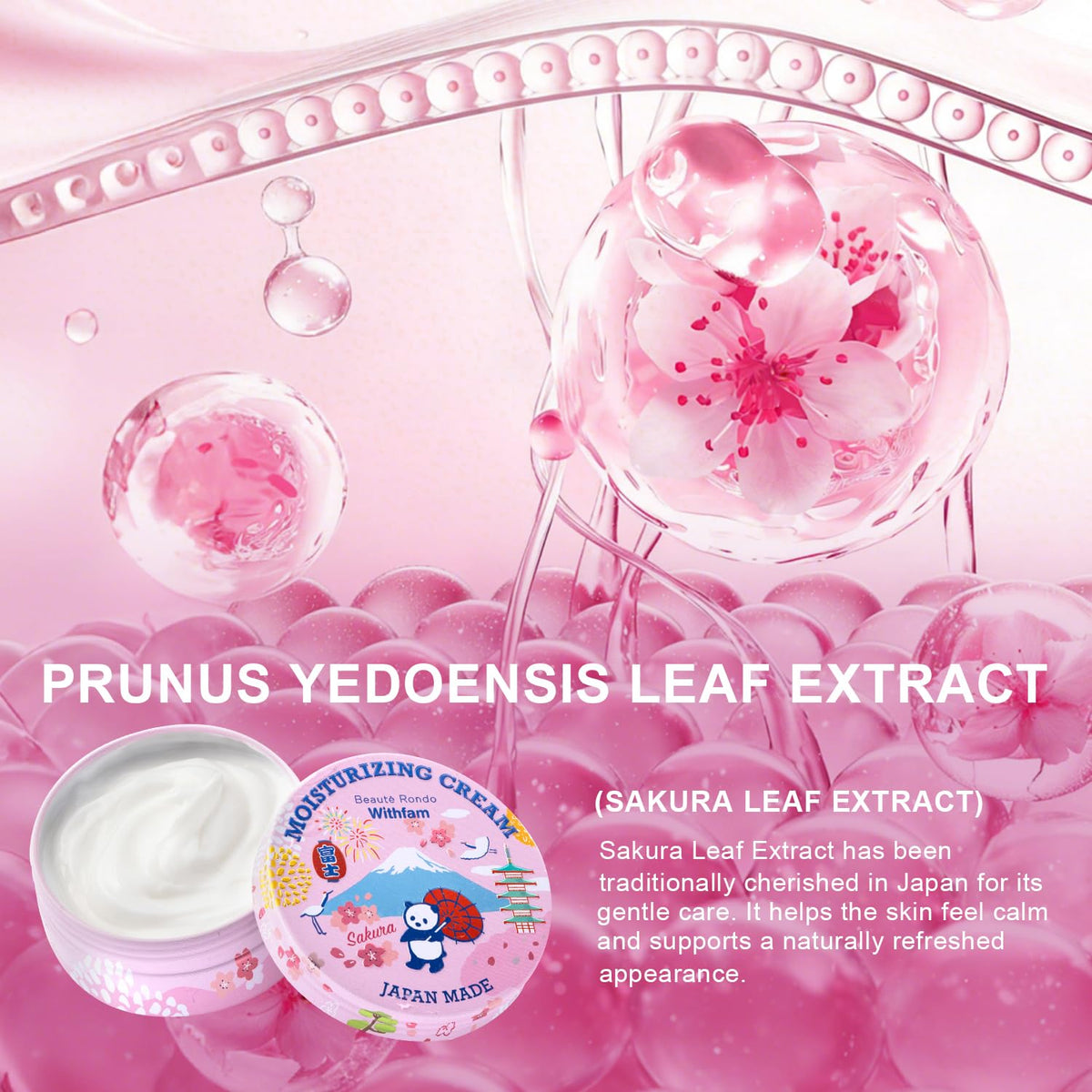 Beaute Rondo Withfam Moisturizing Cream Delicate Sakura - Beauté Rondo Official Imagery - 7