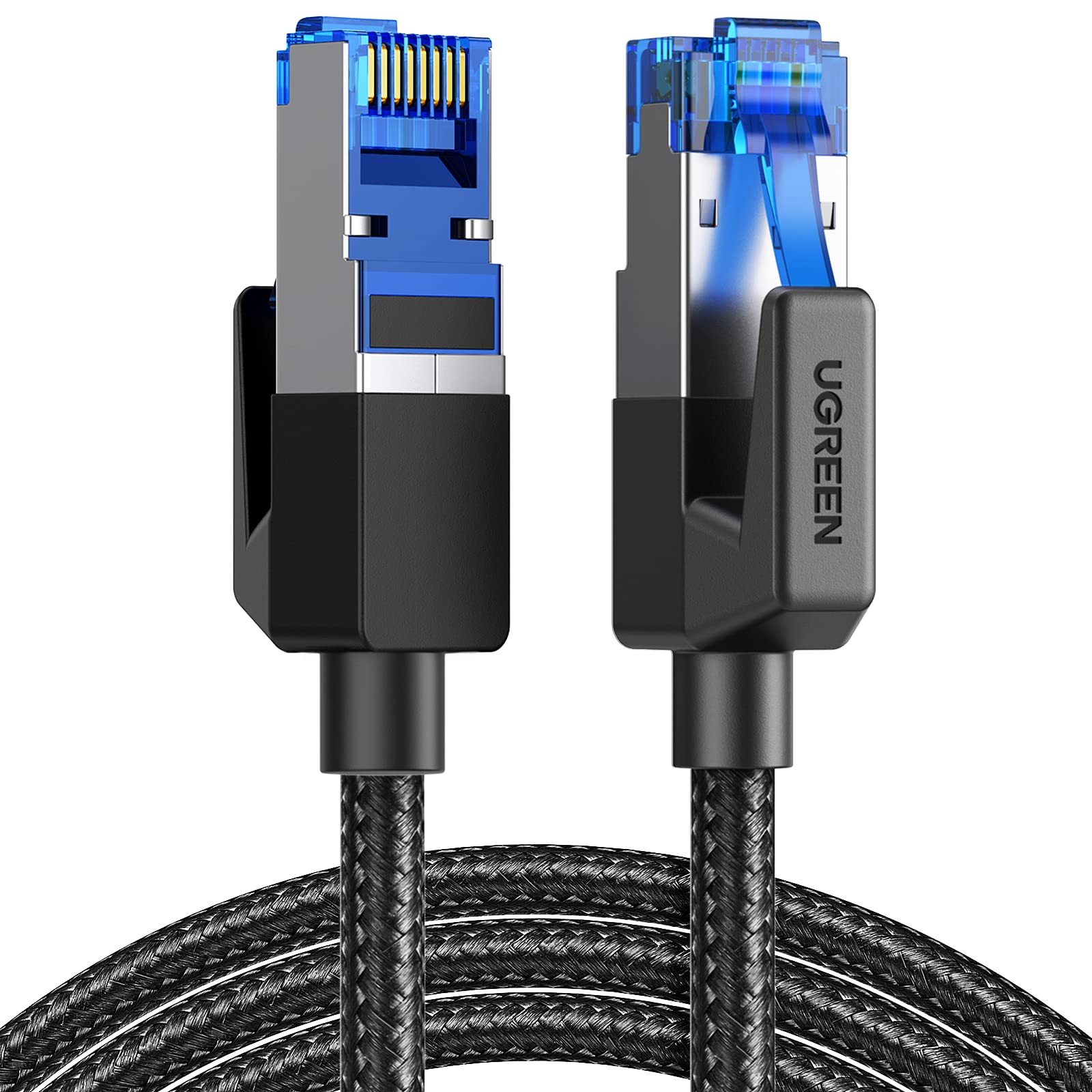 UGREEN Cat 8 Ethernet cable 6FT with braided shielded design, high-speed 40Gbps, RJ45 LAN cord for gaming and networking devices