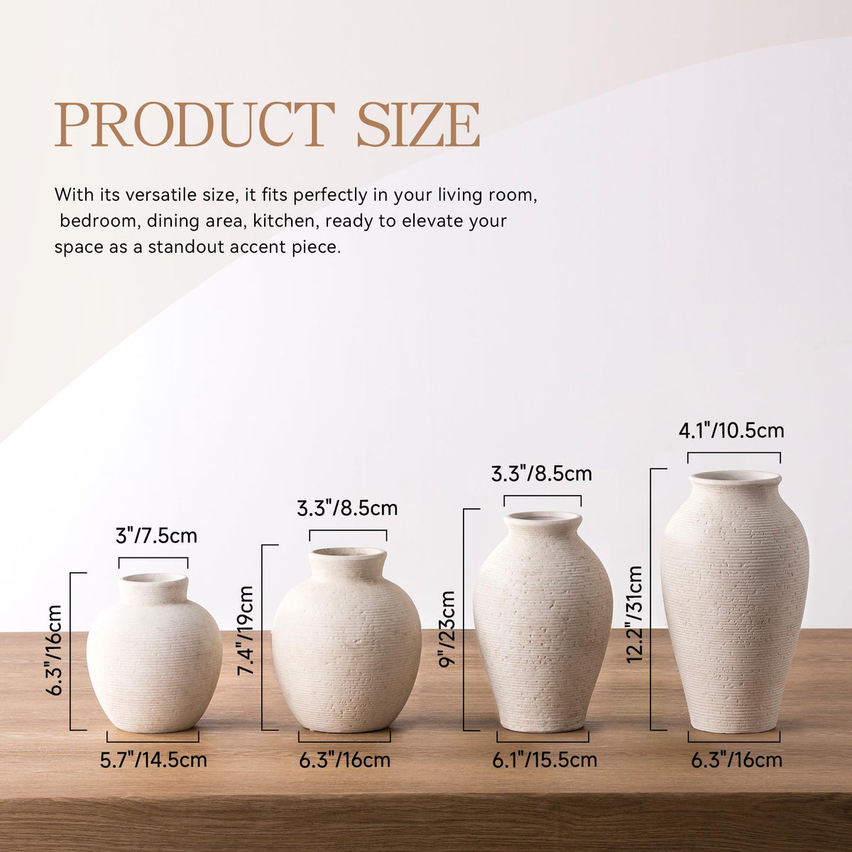 Ceramic Flower Vase Home Decor - Vanselia Official Imagery - 3