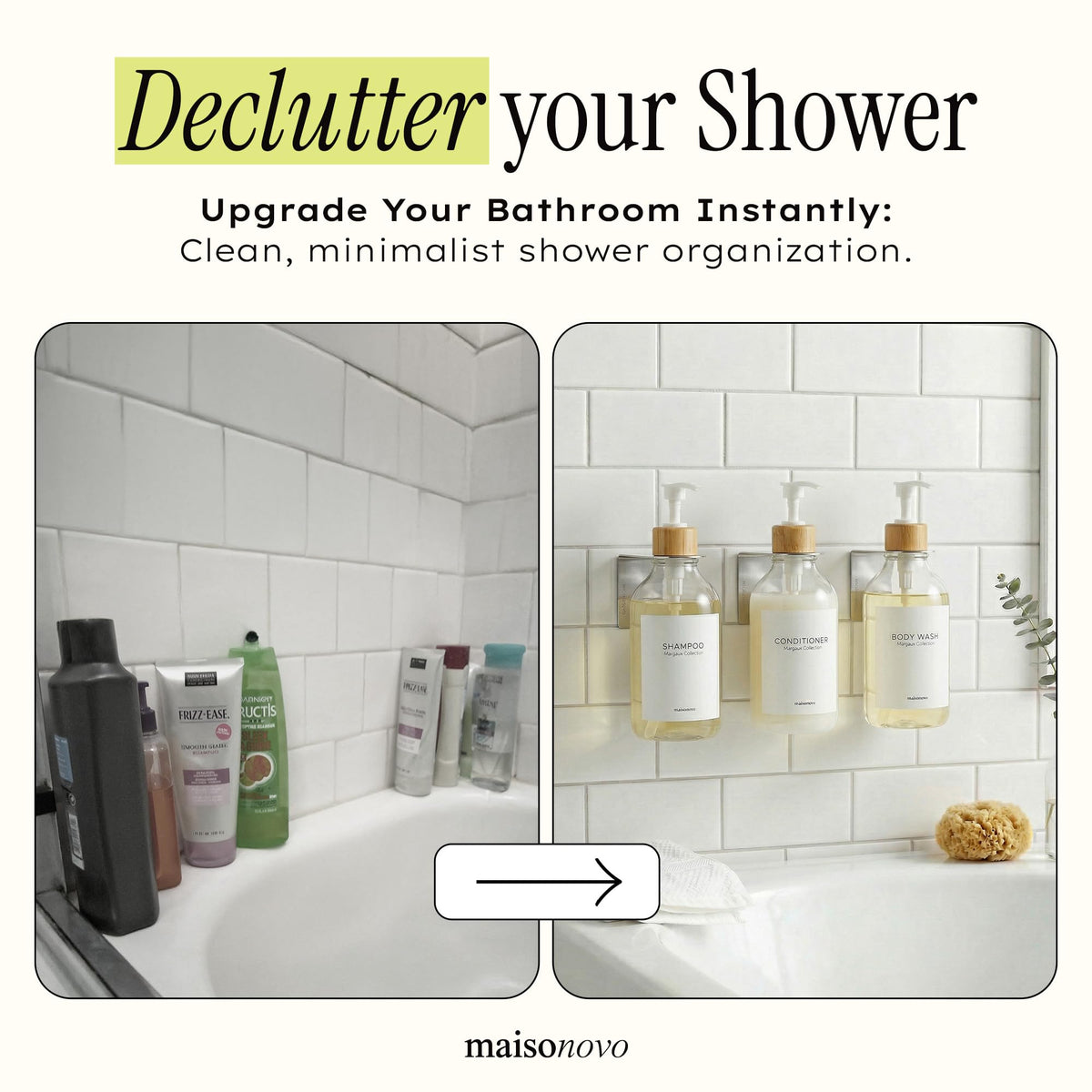 MaisoNovo Shampoo and Conditioner Dispenser - MaisoNovo Official Imagery - 4