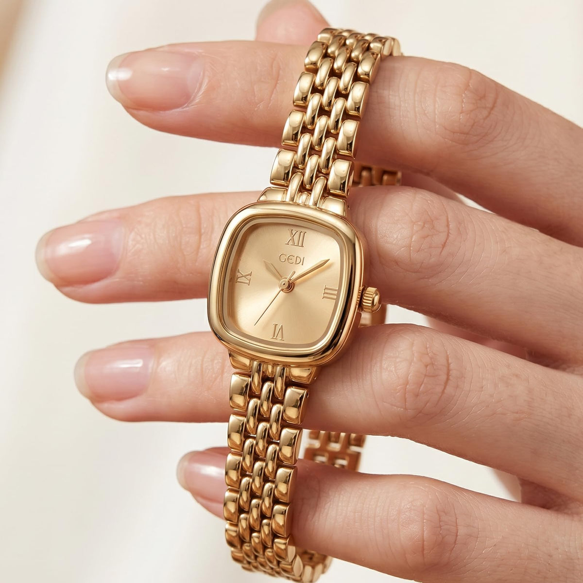 Gosasa Small Square Watch for Women Dainty Vintage Analog - Gosasa Official Imagery - 4