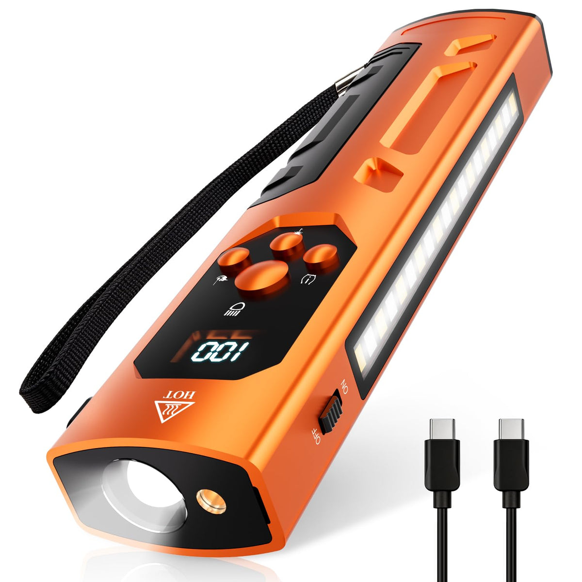 Rechargeable EDC Flashlight 5 in 1 Pocket Light with Red - EWZ Official Imagery - 1