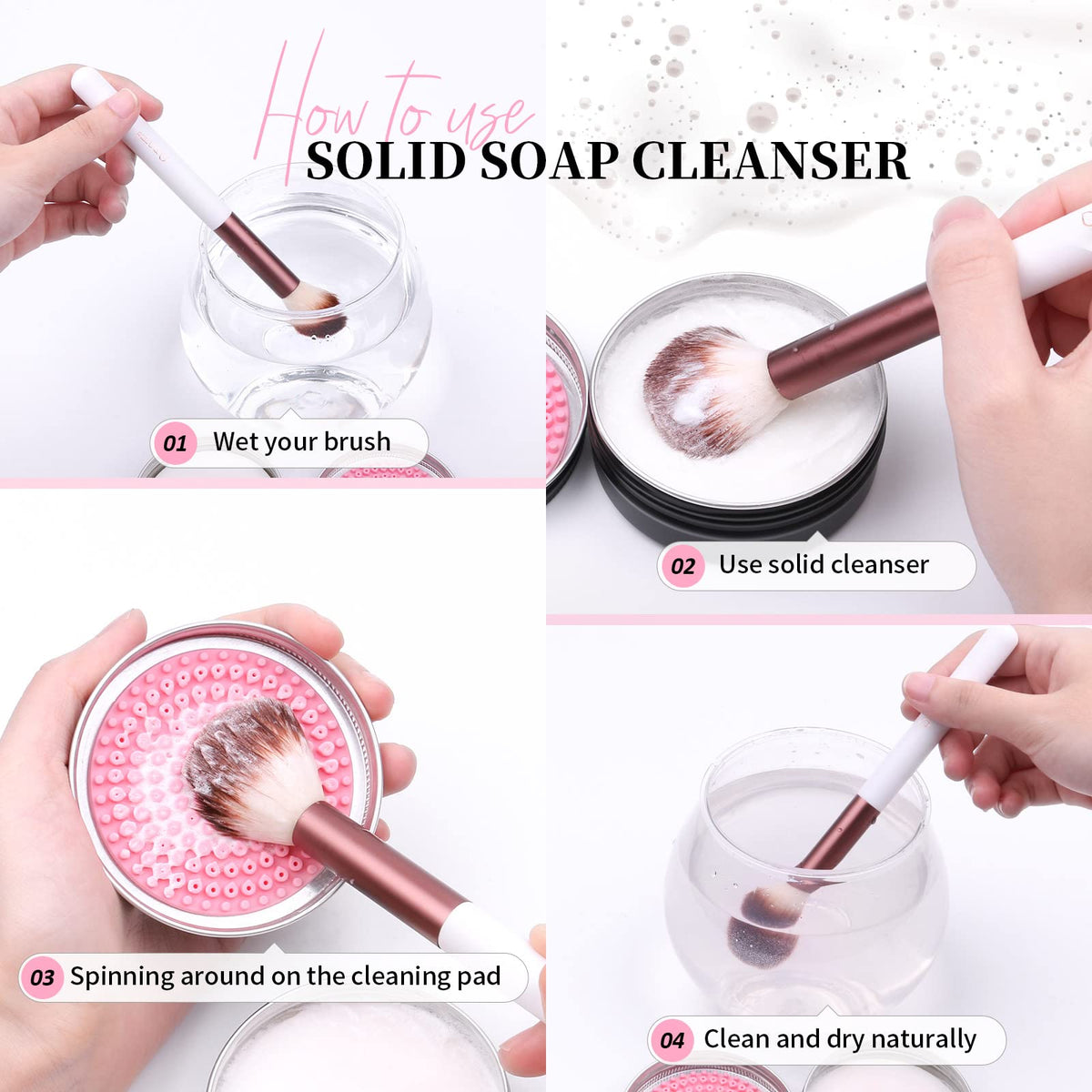 DUcare Makeup Brushes Makeup Brush Solid Soap Cleanser - DUcare Official Imagery - 7