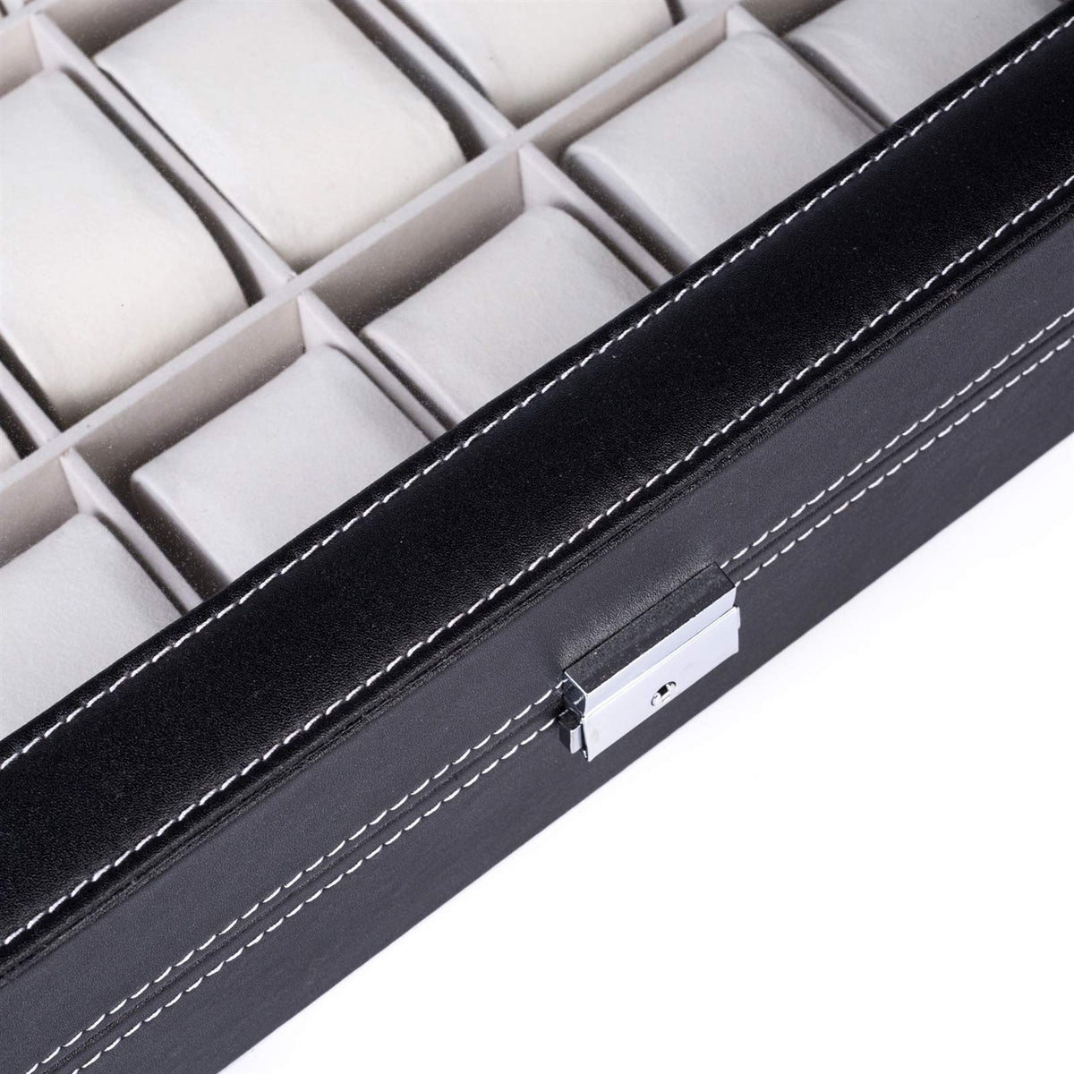 Portable Watch Box 24 Slot Leather Jewelry Tray Travel Watch - Wegi King Official Imagery - 8