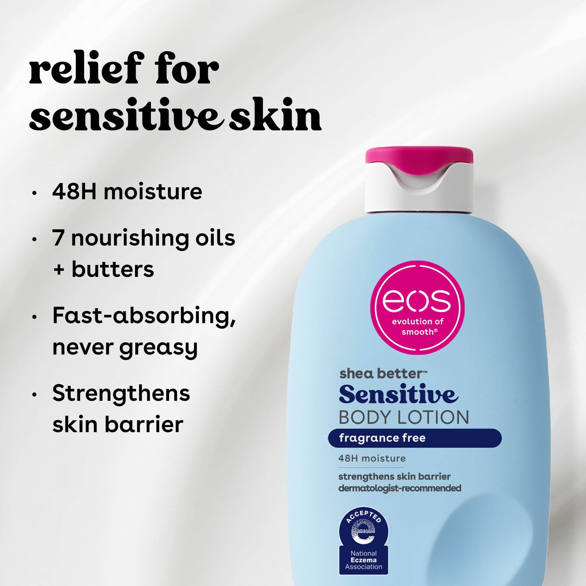 eos Shea Better Sensitive Skin Body Lotion Fragrance Free - eos Official Product Imagery - 5