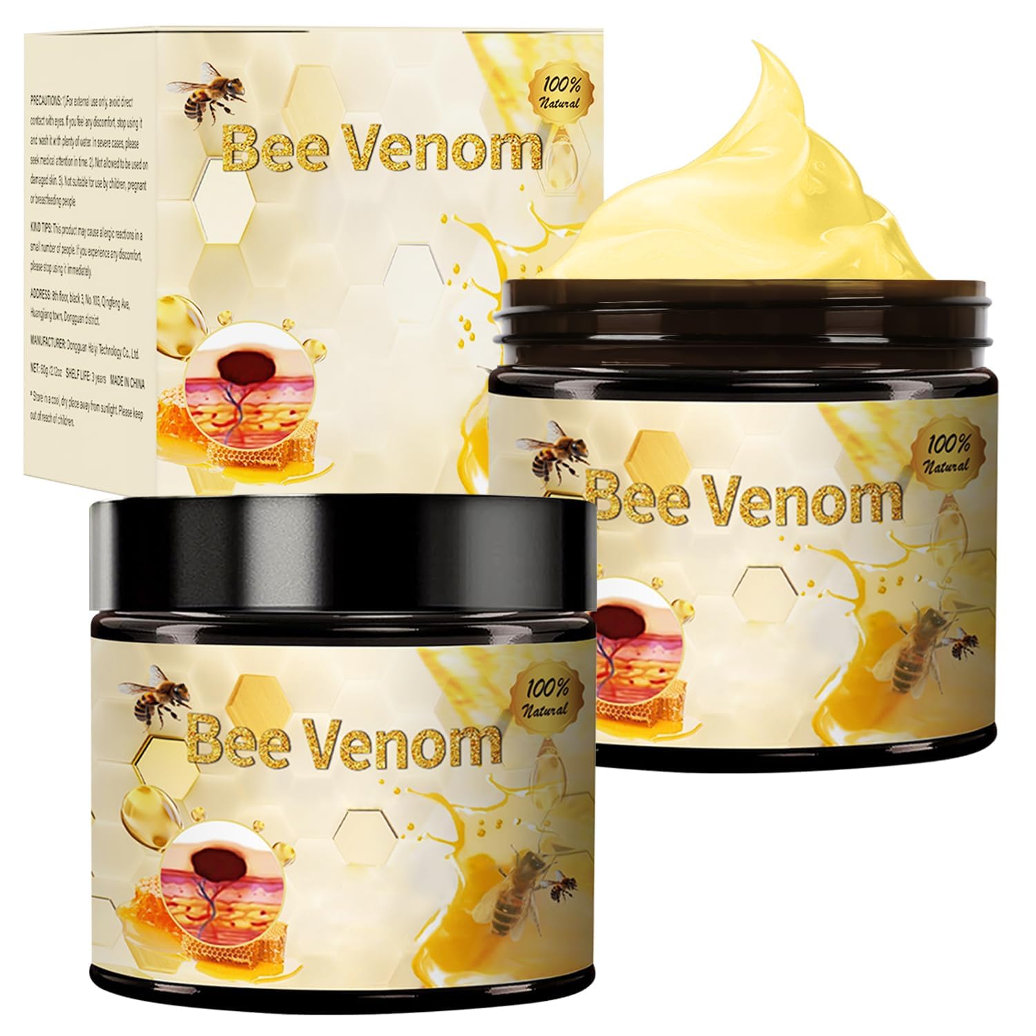 Bee Venom Treatment Cream, 2026 New Professional Bee Venom Repair Cream, For All Body Parts(2 Bottles)