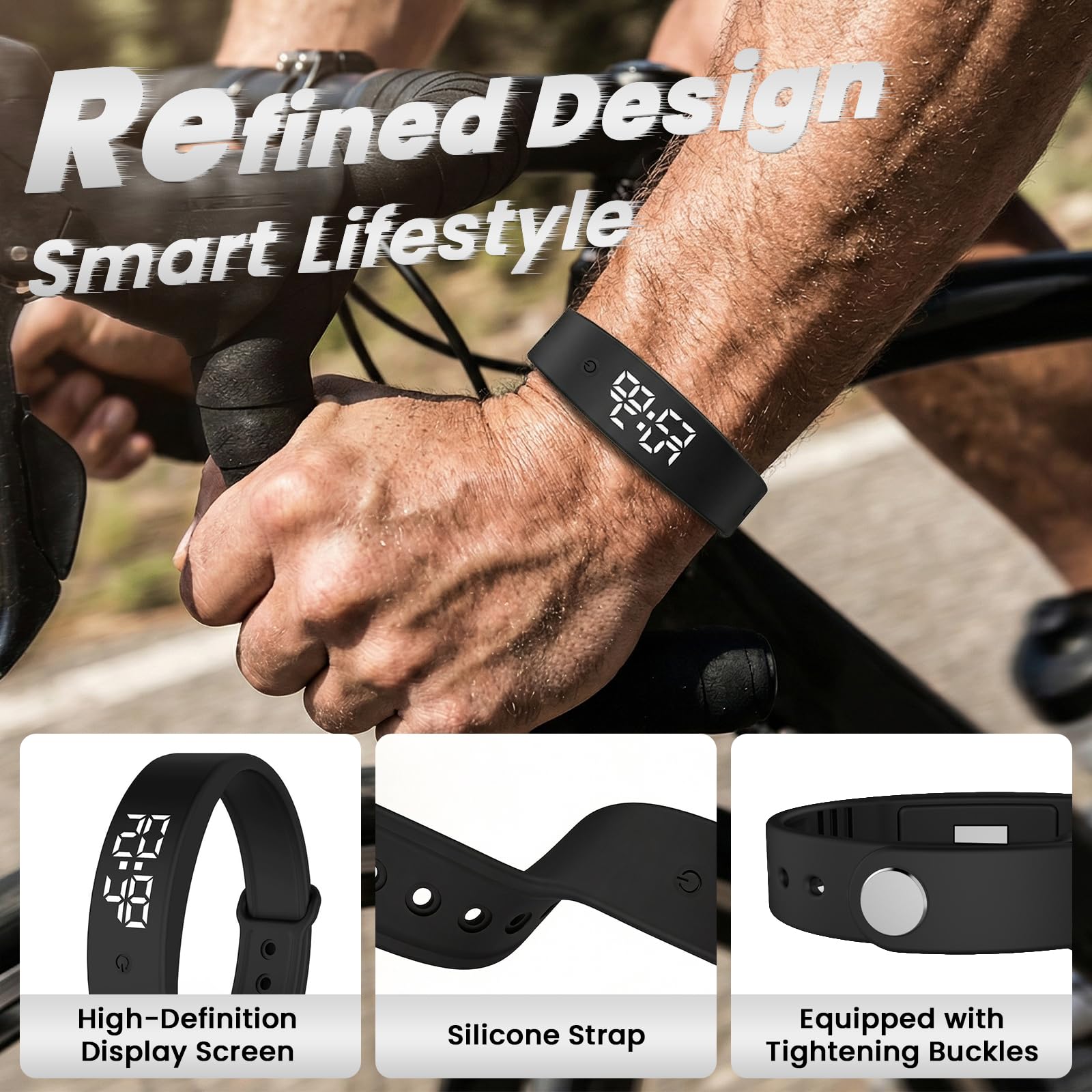 NLCCLTQ Vibrating Alarm Wristband Effective Alarm Clocks for Deep Slee - View 3