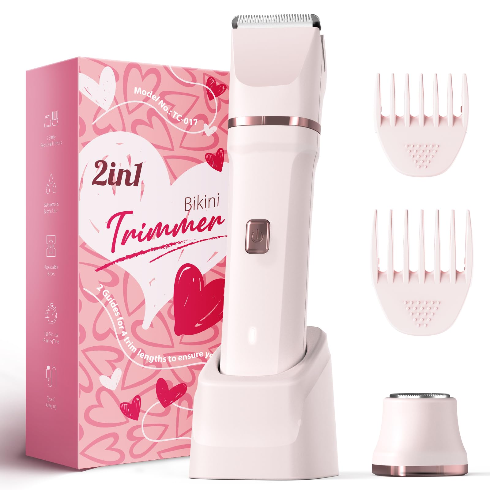 Risina 2-in-1 Bikini Trimmer & Face Shaver for Women