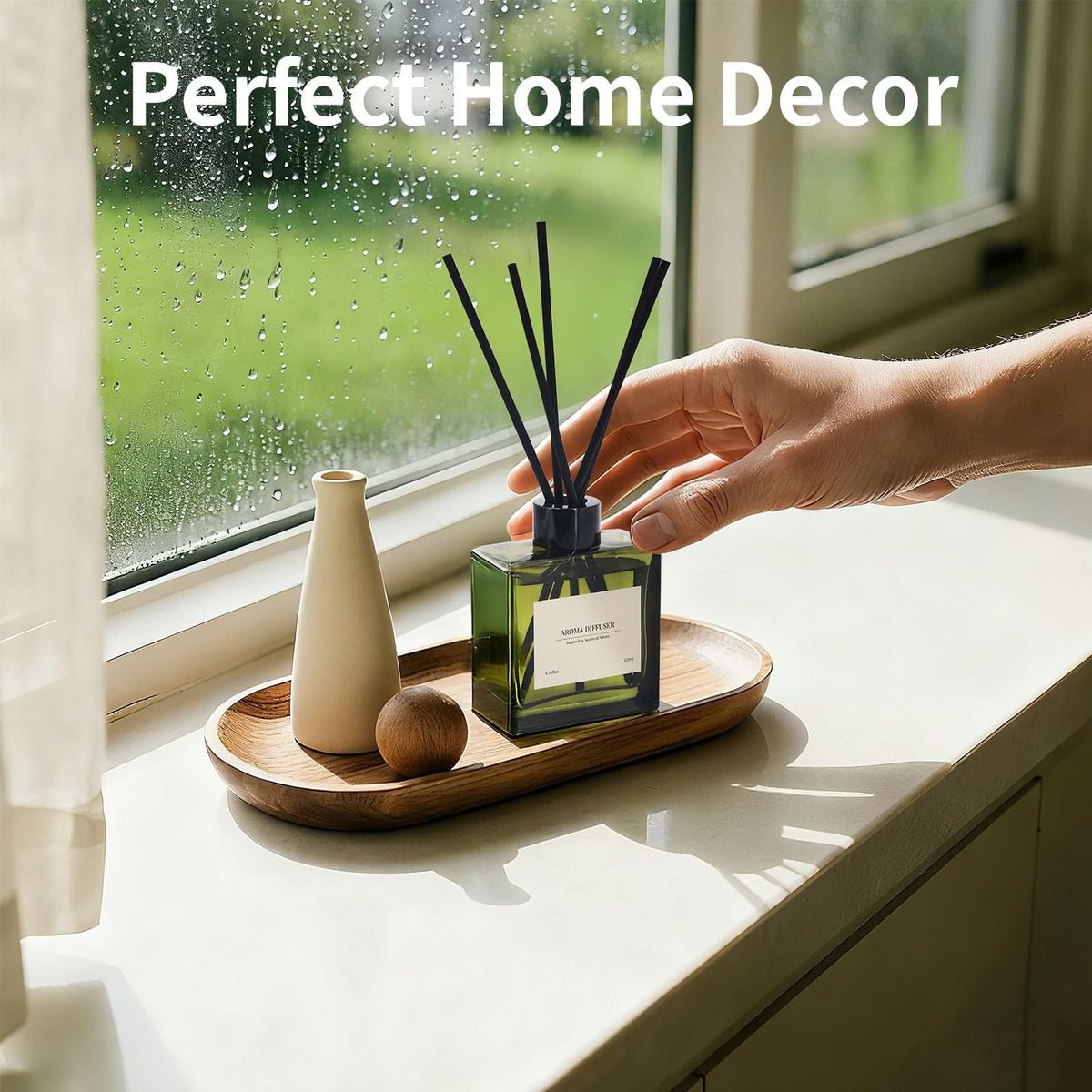 Reed Diffuser Set 4 fl oz Vanilla Cream 2 Pack Scent - GAGINGOOLD Official Imagery - 3