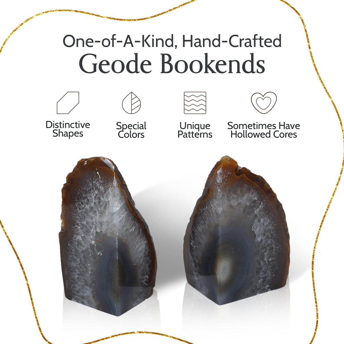 Nature s Decorations Natural Agate Bookends - Nature's Decorations Official Imagery - 4