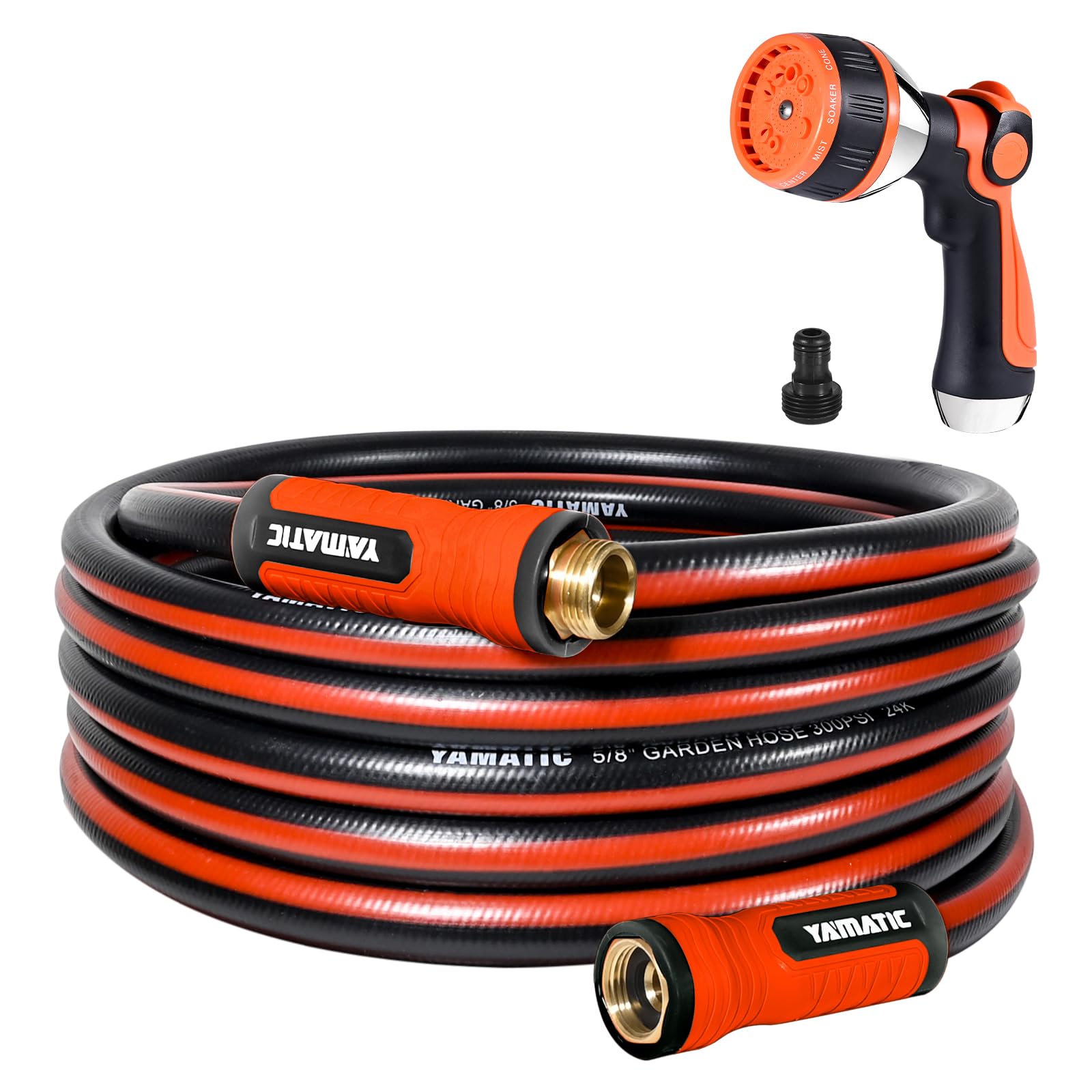 YAMATIC 100FT Garden Hose 5/8in I.D. with 10 Function Water Hose - YAMATIC Official Product View 10