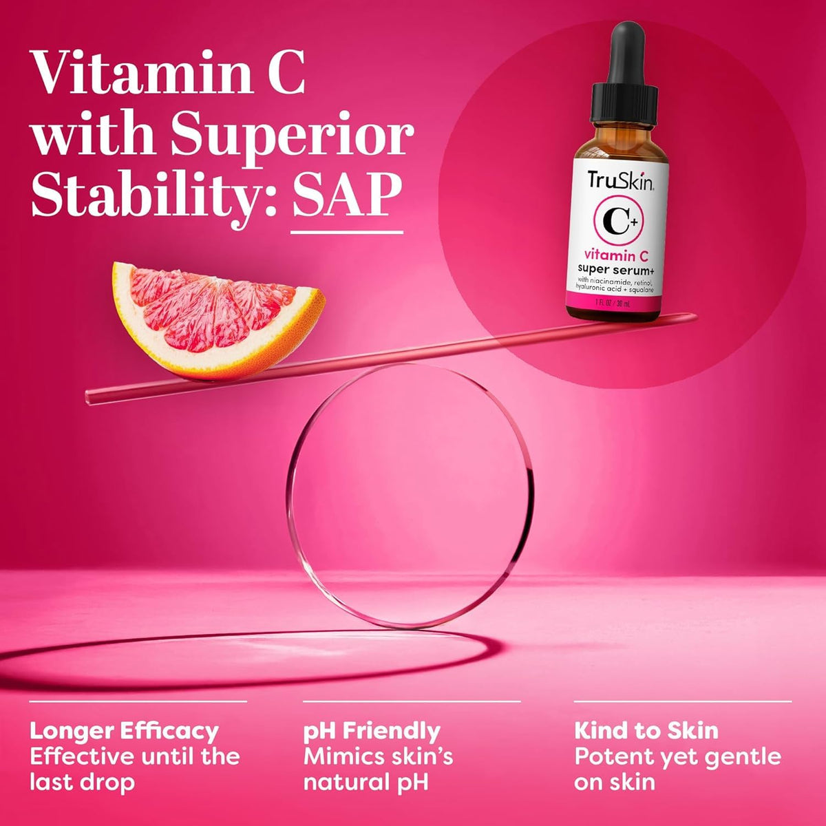 TruSkin Vitamin C Super Serum for Face 5 Skin Benefits 1 fl - TruSkin Official Imagery - 5