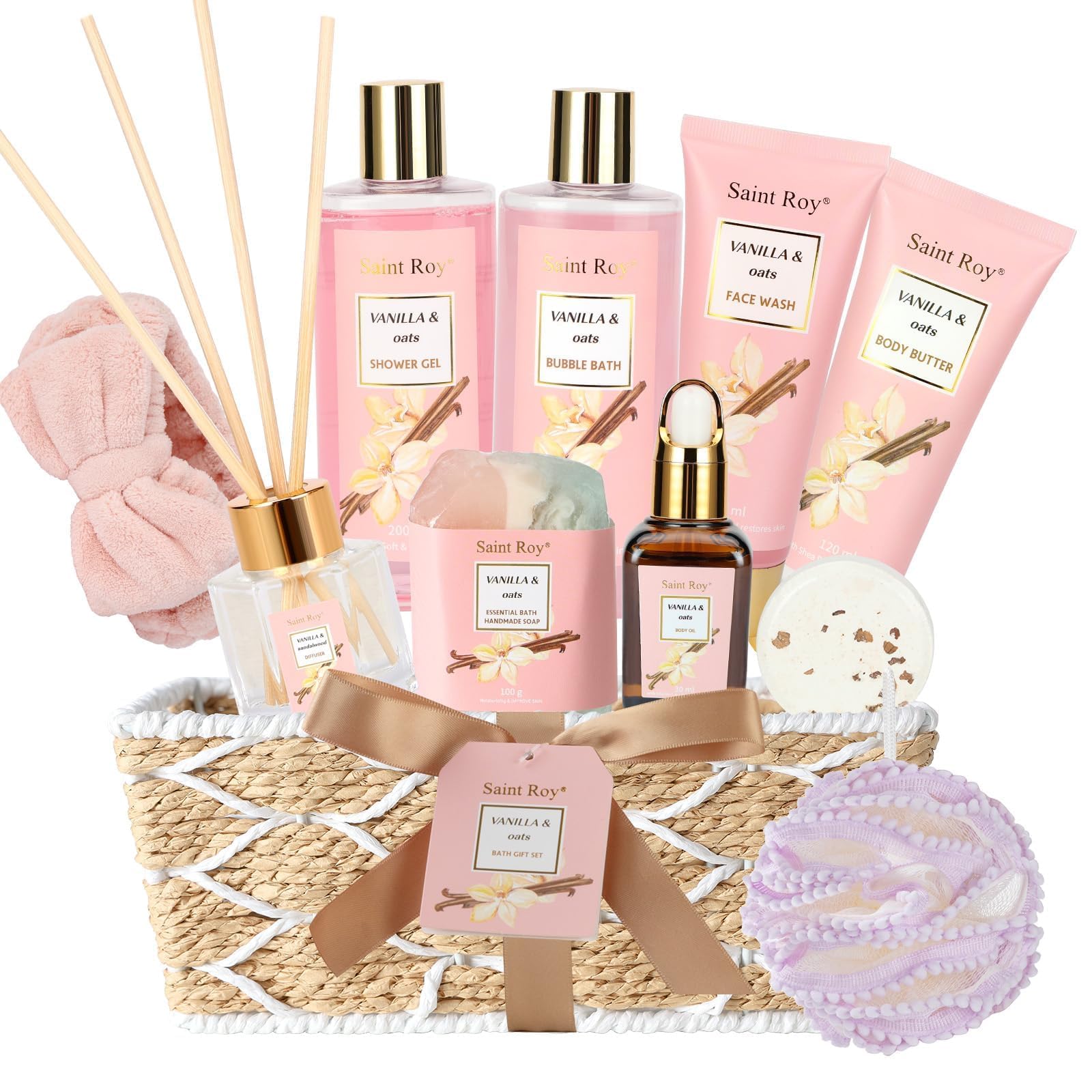 Spa Bath &amp; Body Gifts for Women, Jasmine Peony Spa Gift - Saint Roy